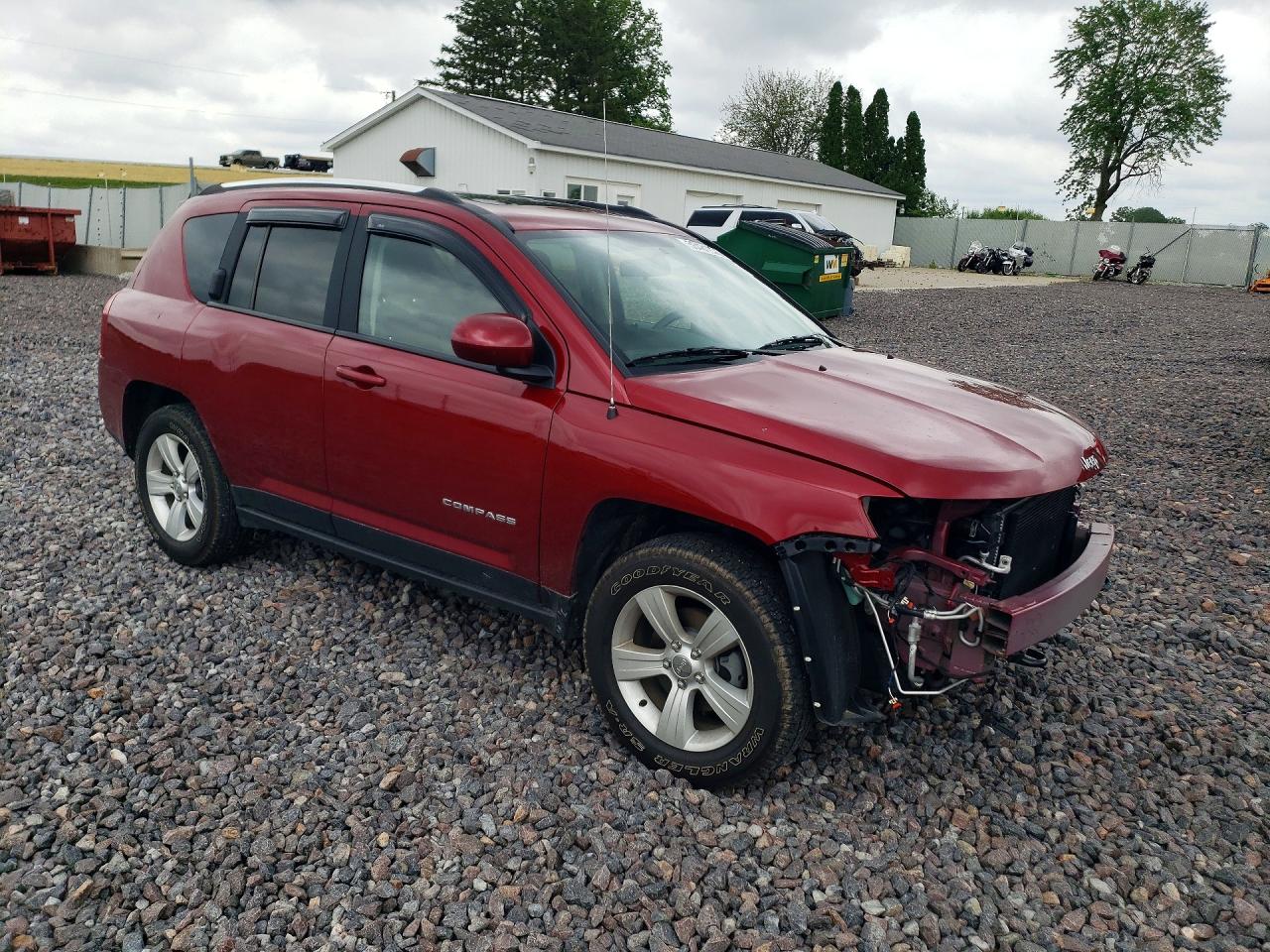 2014 Jeep Compass Latitude Red vin: 1C4NJDEB1ED622871