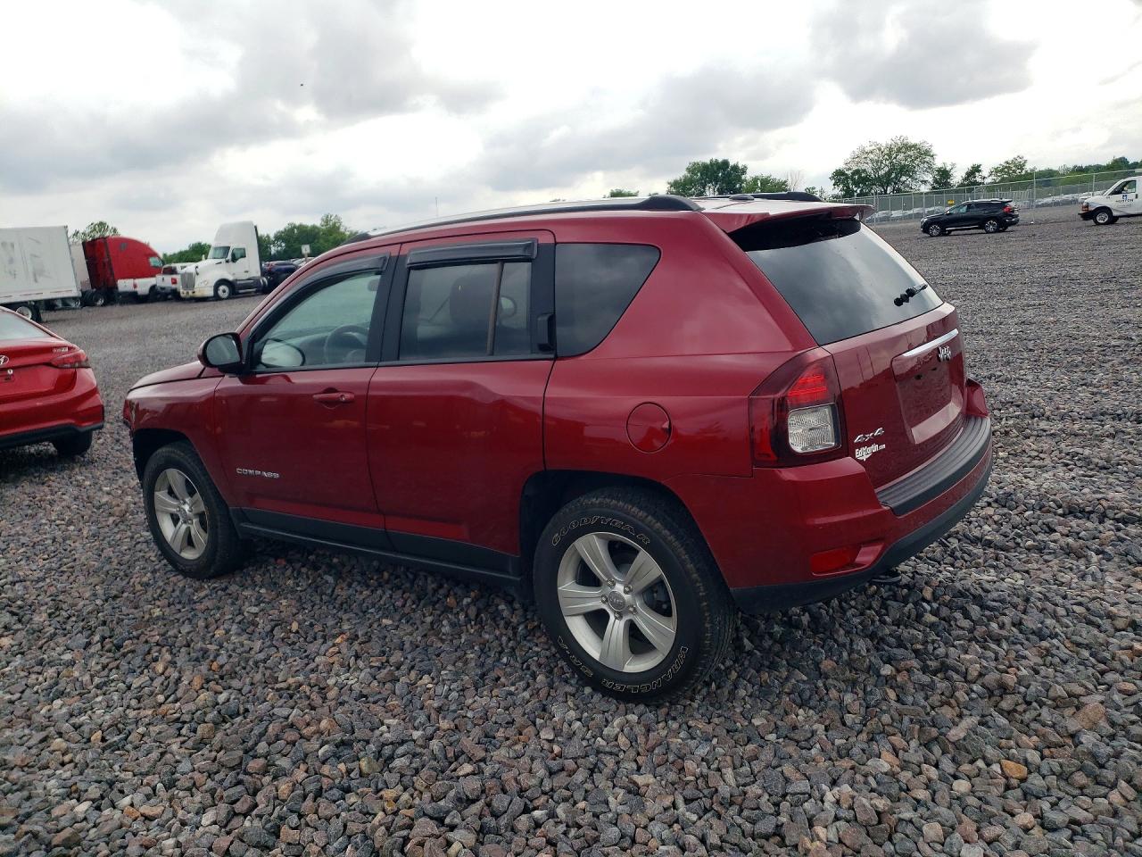 2014 Jeep Compass Latitude Red vin: 1C4NJDEB1ED622871