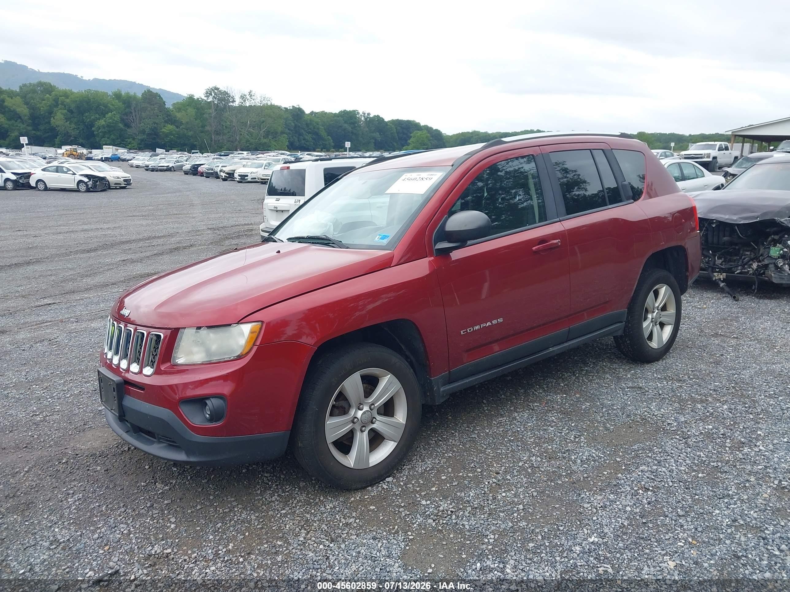 2012 Jeep Compass Latitude Red vin: 1C4NJDEB2CD651132
