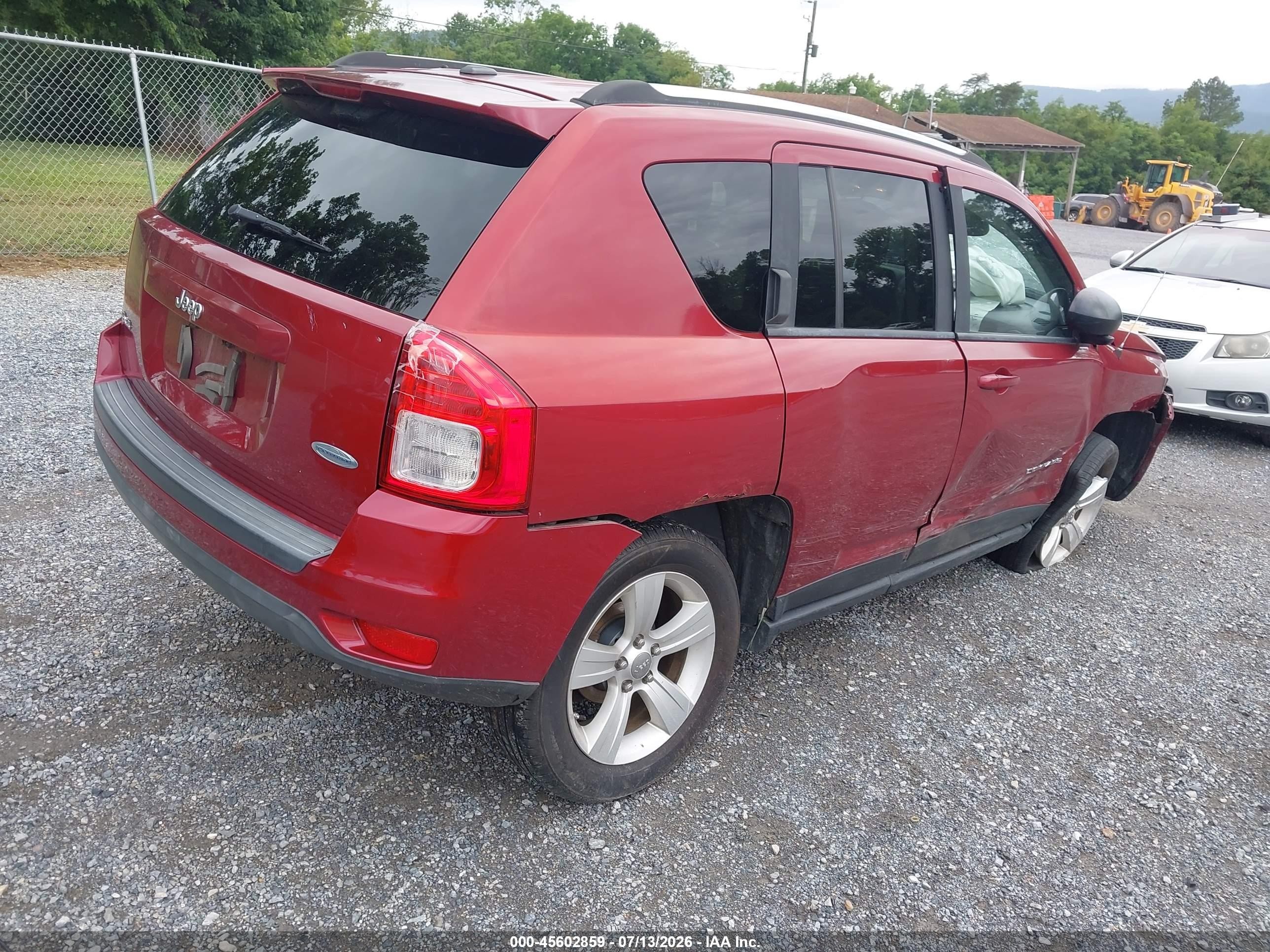 2012 Jeep Compass Latitude Red vin: 1C4NJDEB2CD651132