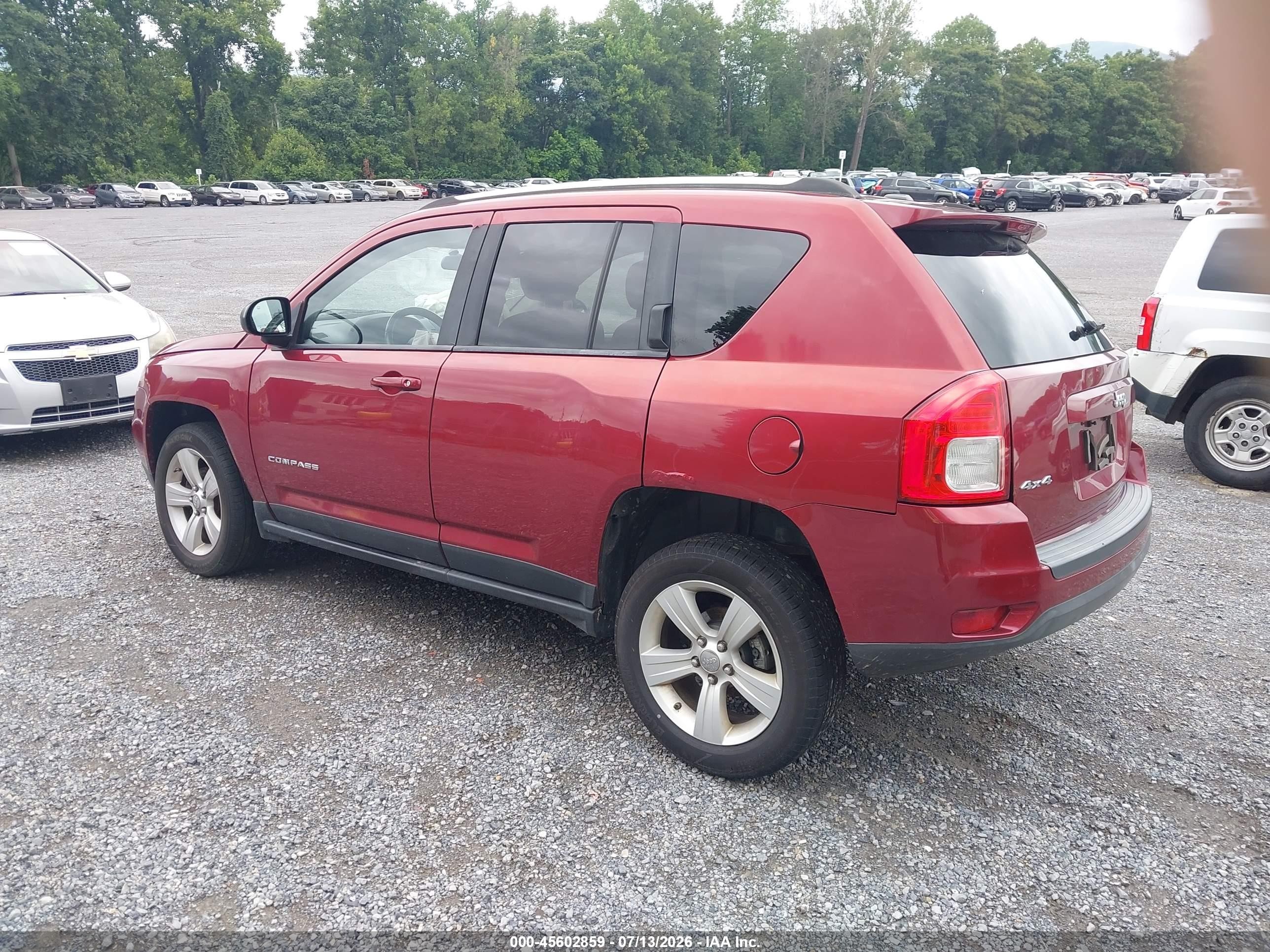 2012 Jeep Compass Latitude Red vin: 1C4NJDEB2CD651132