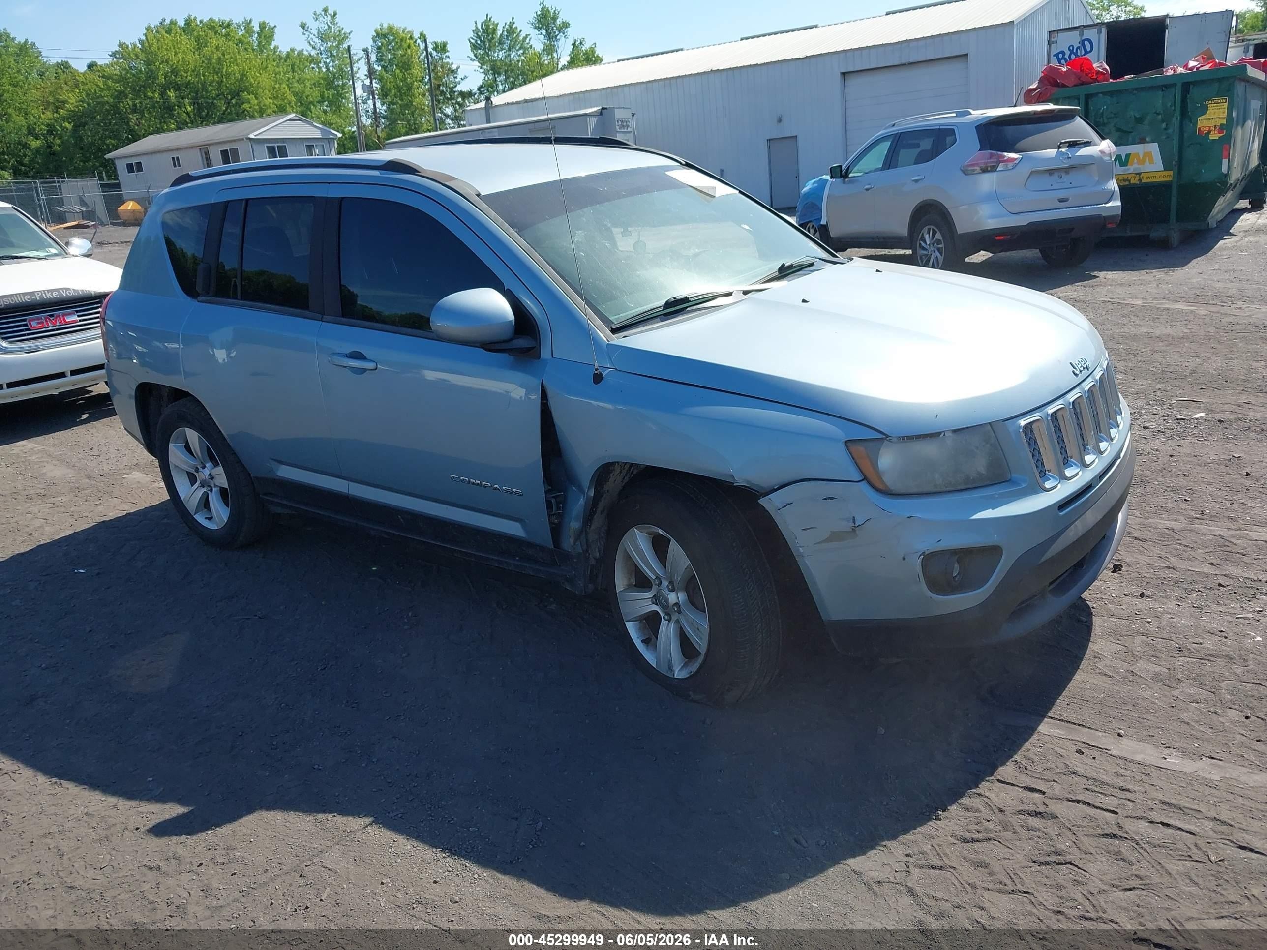 2014 Jeep Compass Latitude Light Blue vin: 1C4NJDEB2ED520981