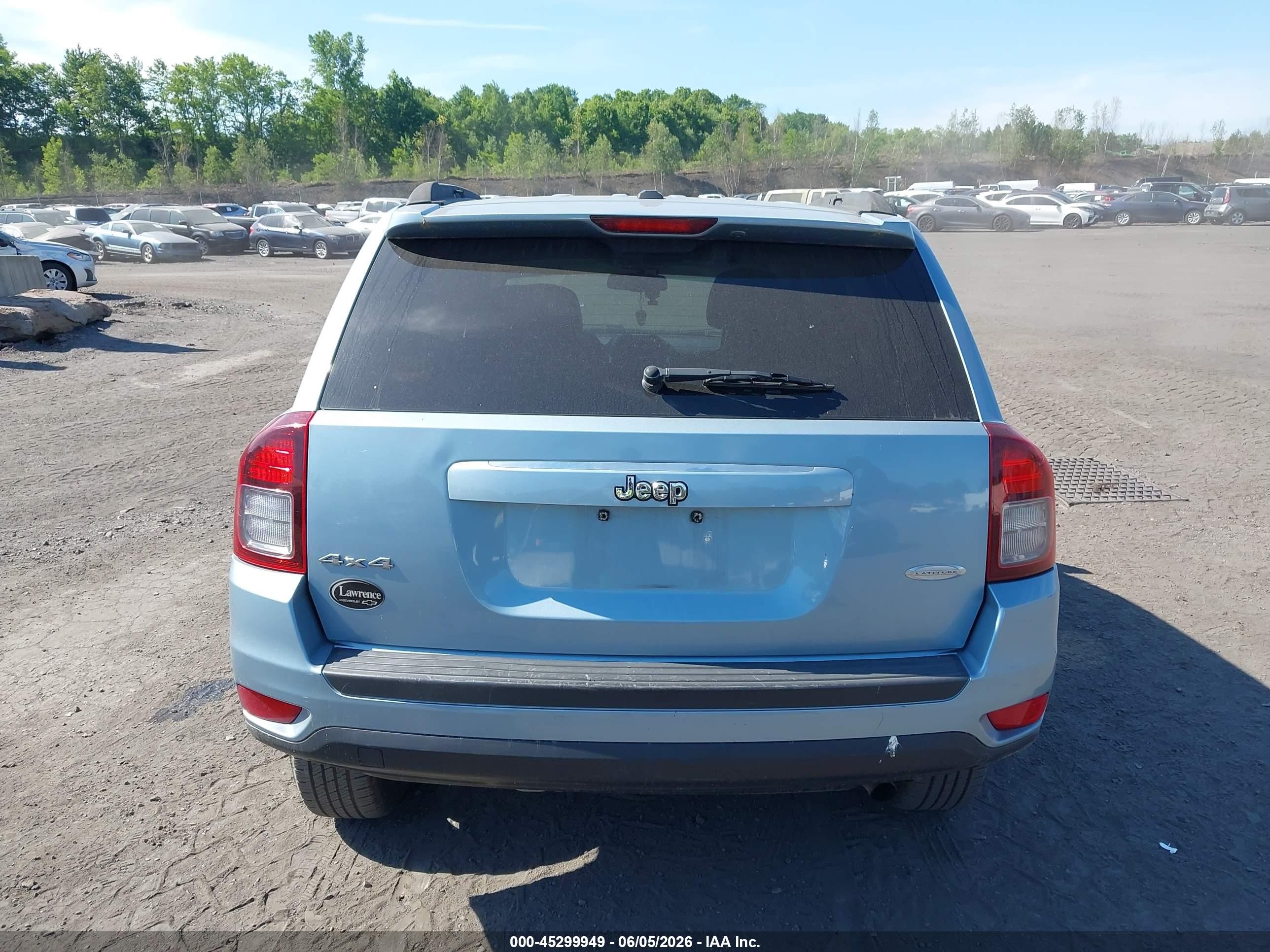 2014 Jeep Compass Latitude Light Blue vin: 1C4NJDEB2ED520981