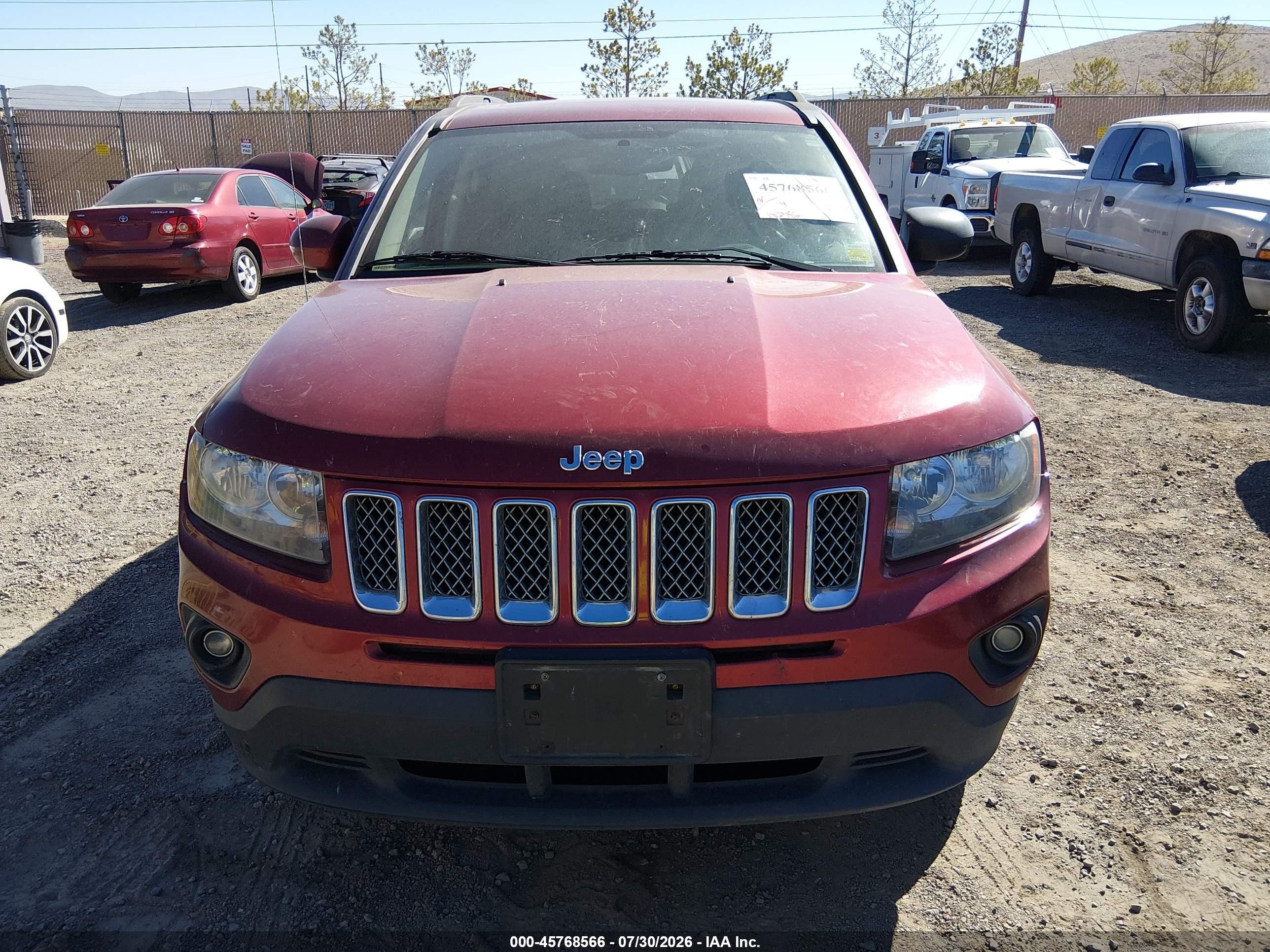 2014 Jeep Compass Latitude Red vin: 1C4NJDEB2ED885192
