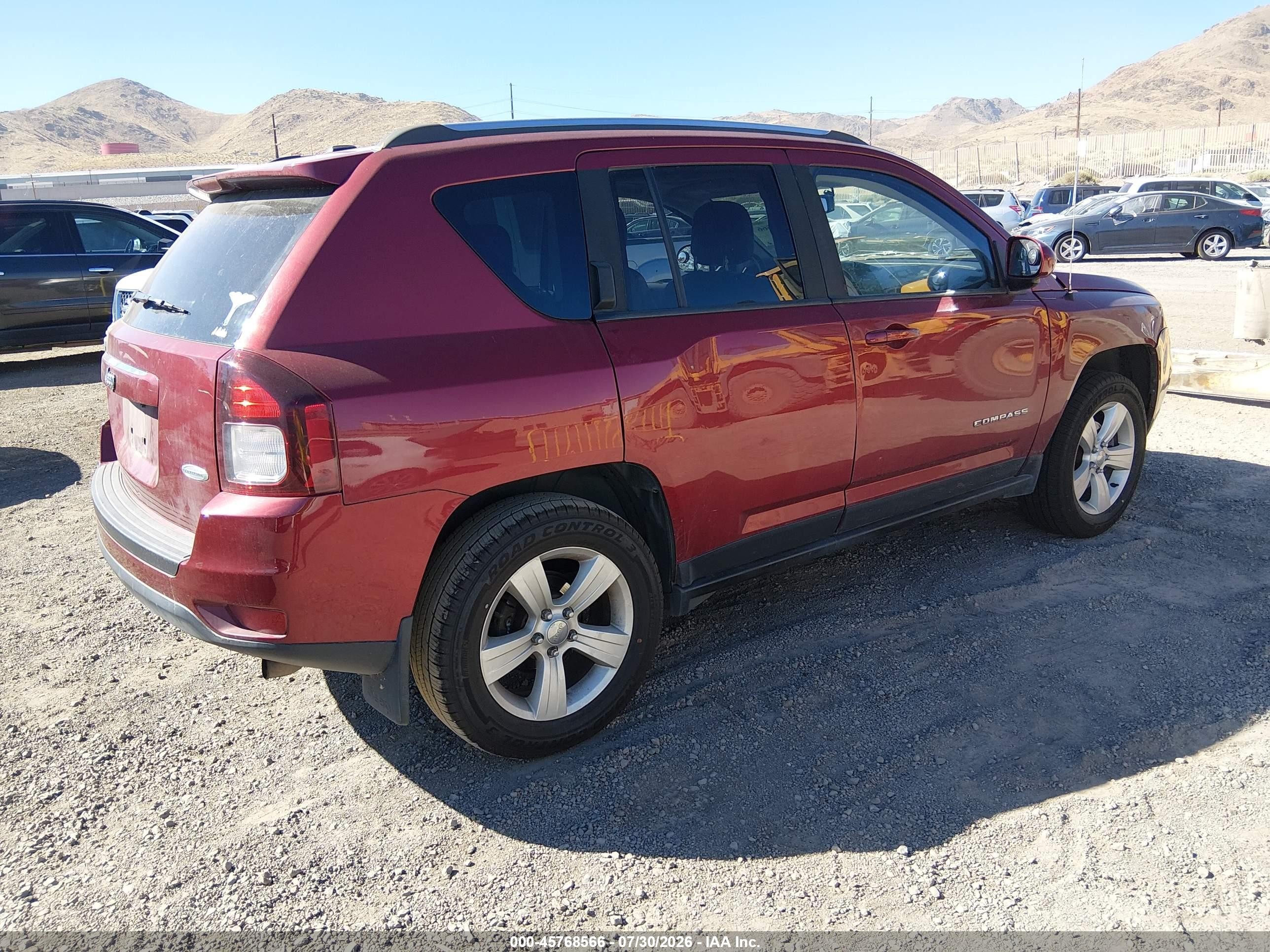 2014 Jeep Compass Latitude Red vin: 1C4NJDEB2ED885192