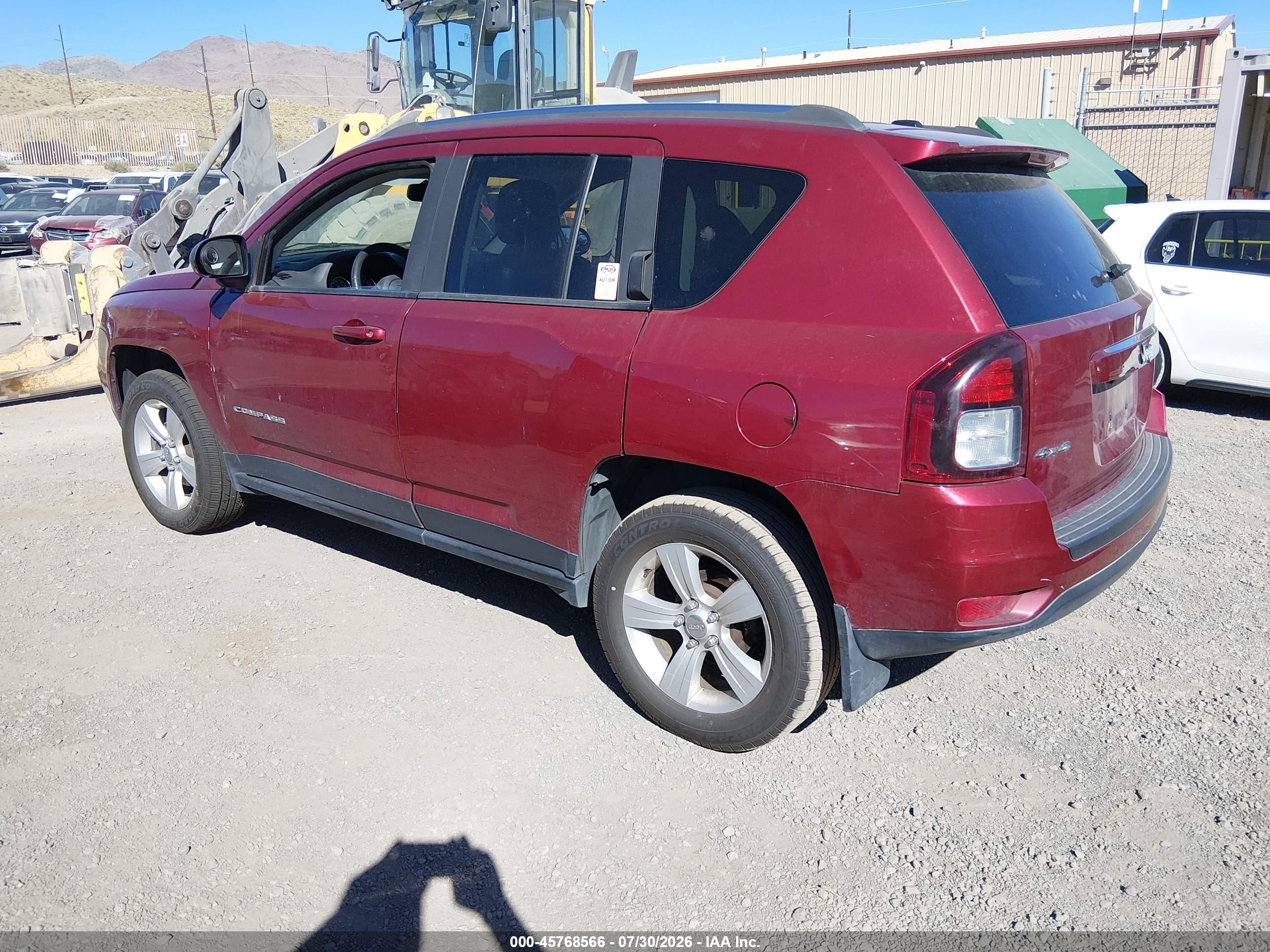 2014 Jeep Compass Latitude Red vin: 1C4NJDEB2ED885192
