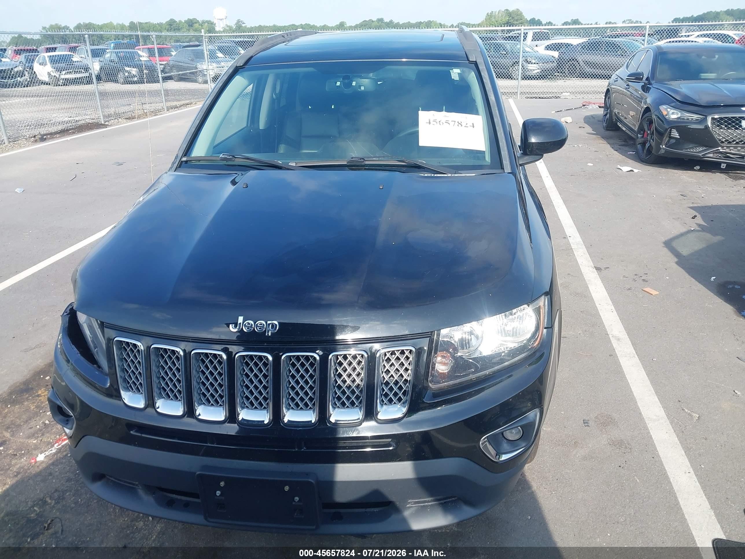 2015 Jeep Compass High Altitude Edition Black vin: 1C4NJDEB2FD120064