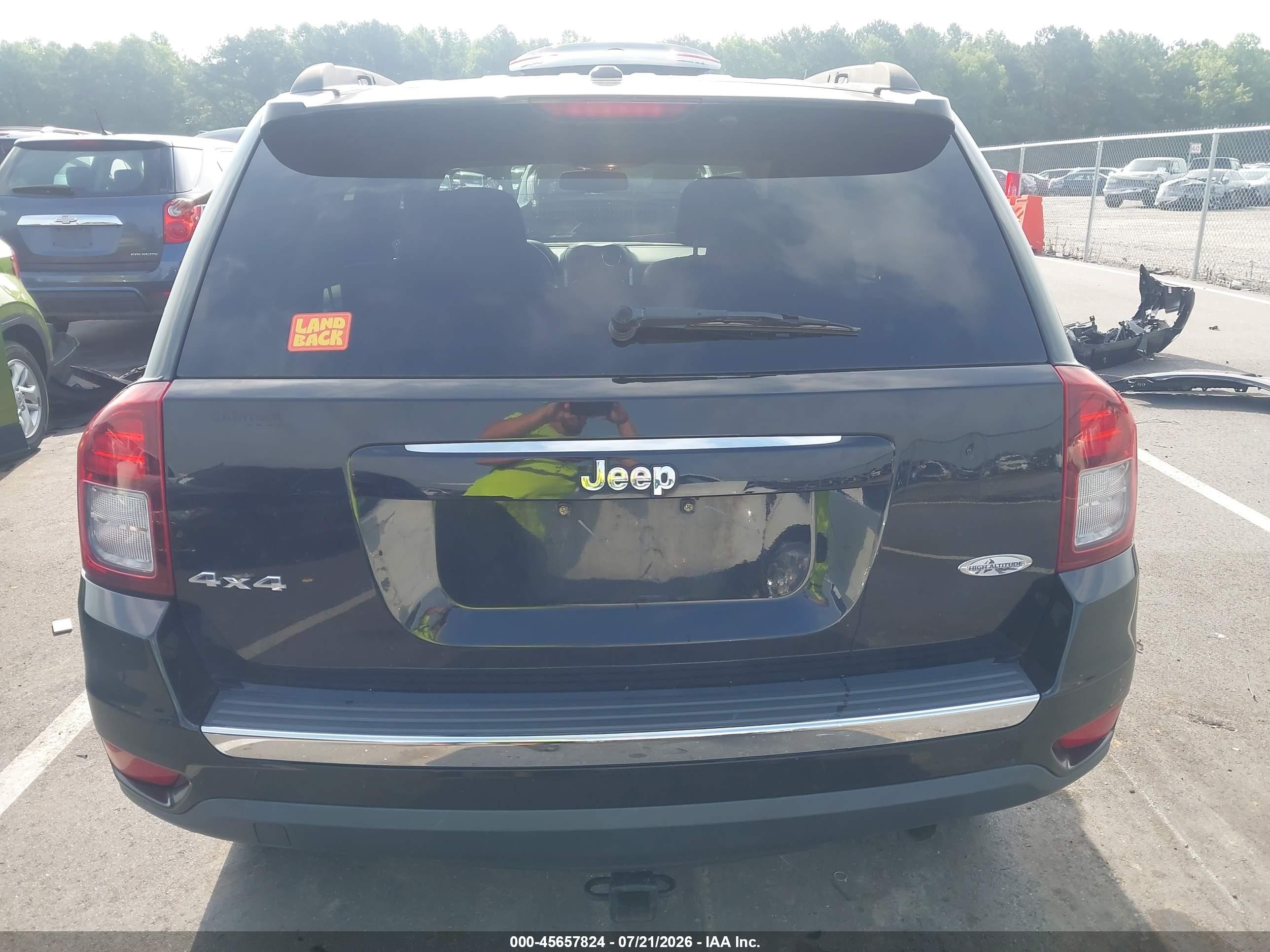 2015 Jeep Compass High Altitude Edition Black vin: 1C4NJDEB2FD120064