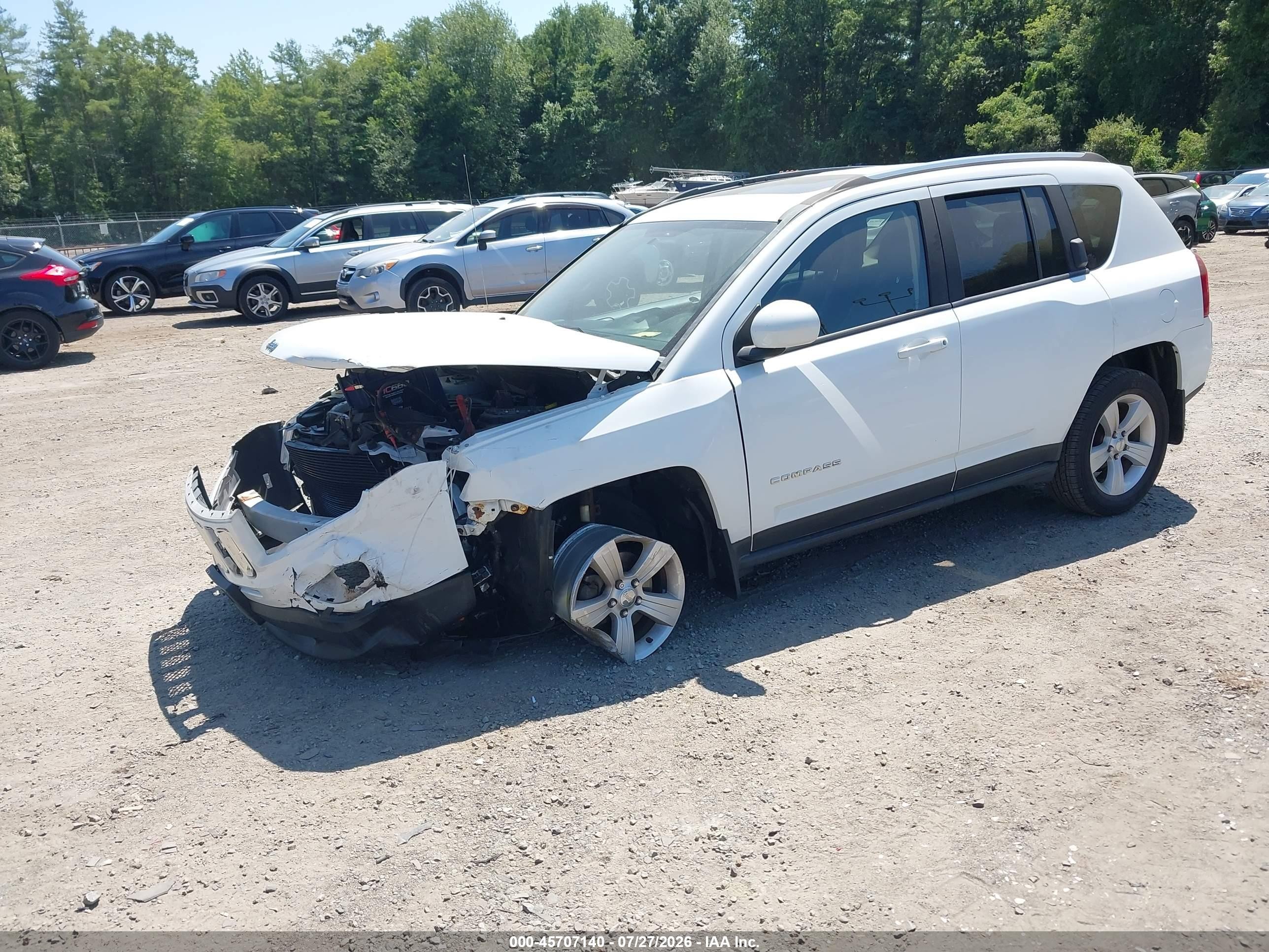 2015 Jeep Compass High Altitude Edition White vin: 1C4NJDEB2FD427377