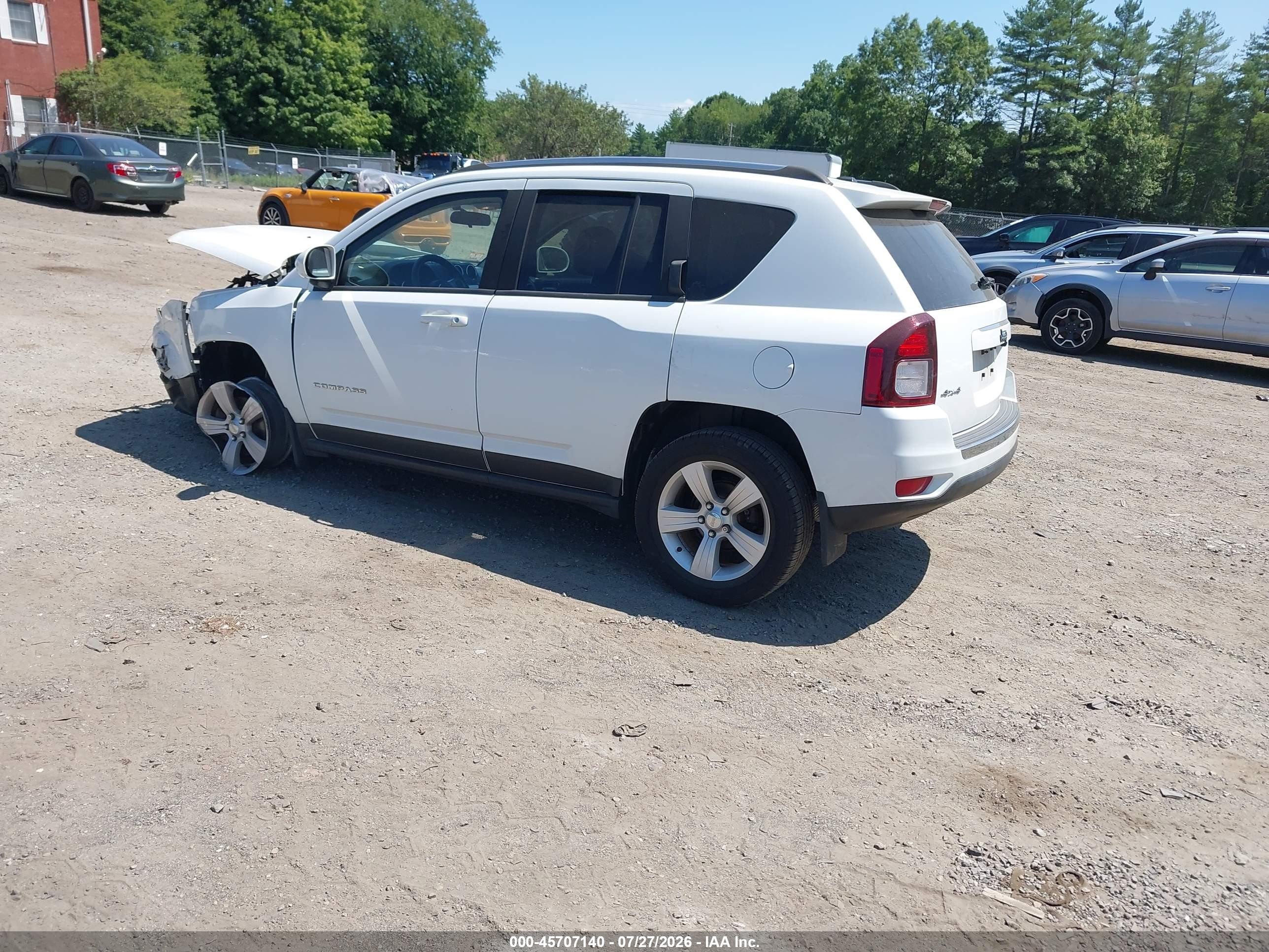 2015 Jeep Compass High Altitude Edition White vin: 1C4NJDEB2FD427377