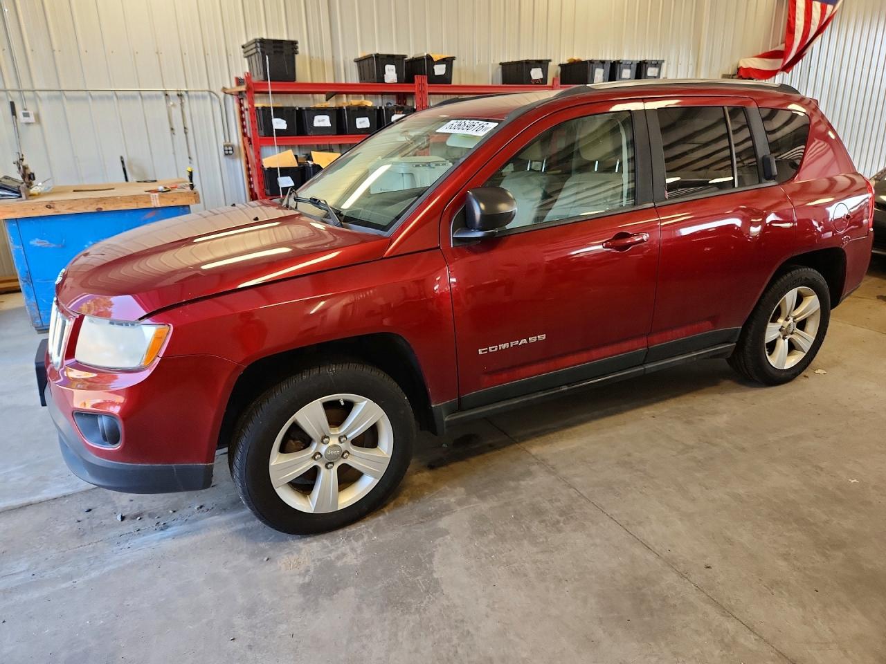 2012 Jeep Compass Latitude Maroon vin: 1C4NJDEB3CD572911
