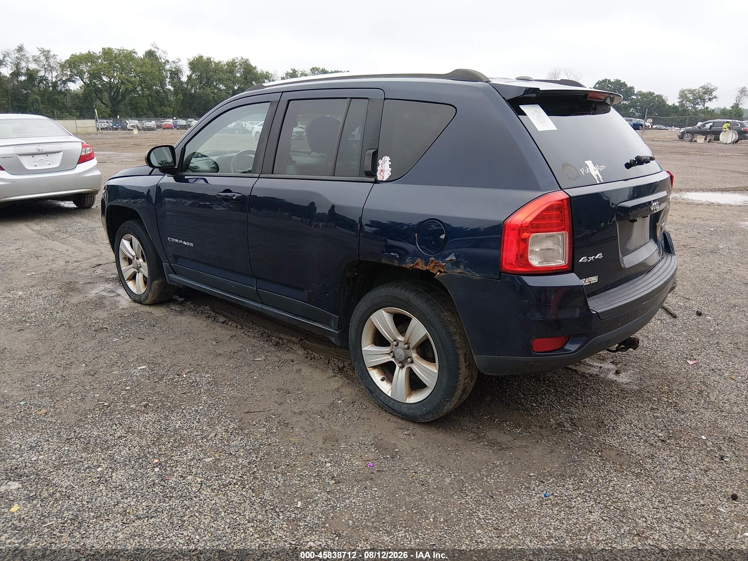 2012 Jeep Compass Latitude Синий vin: 1C4NJDEB3CD613084