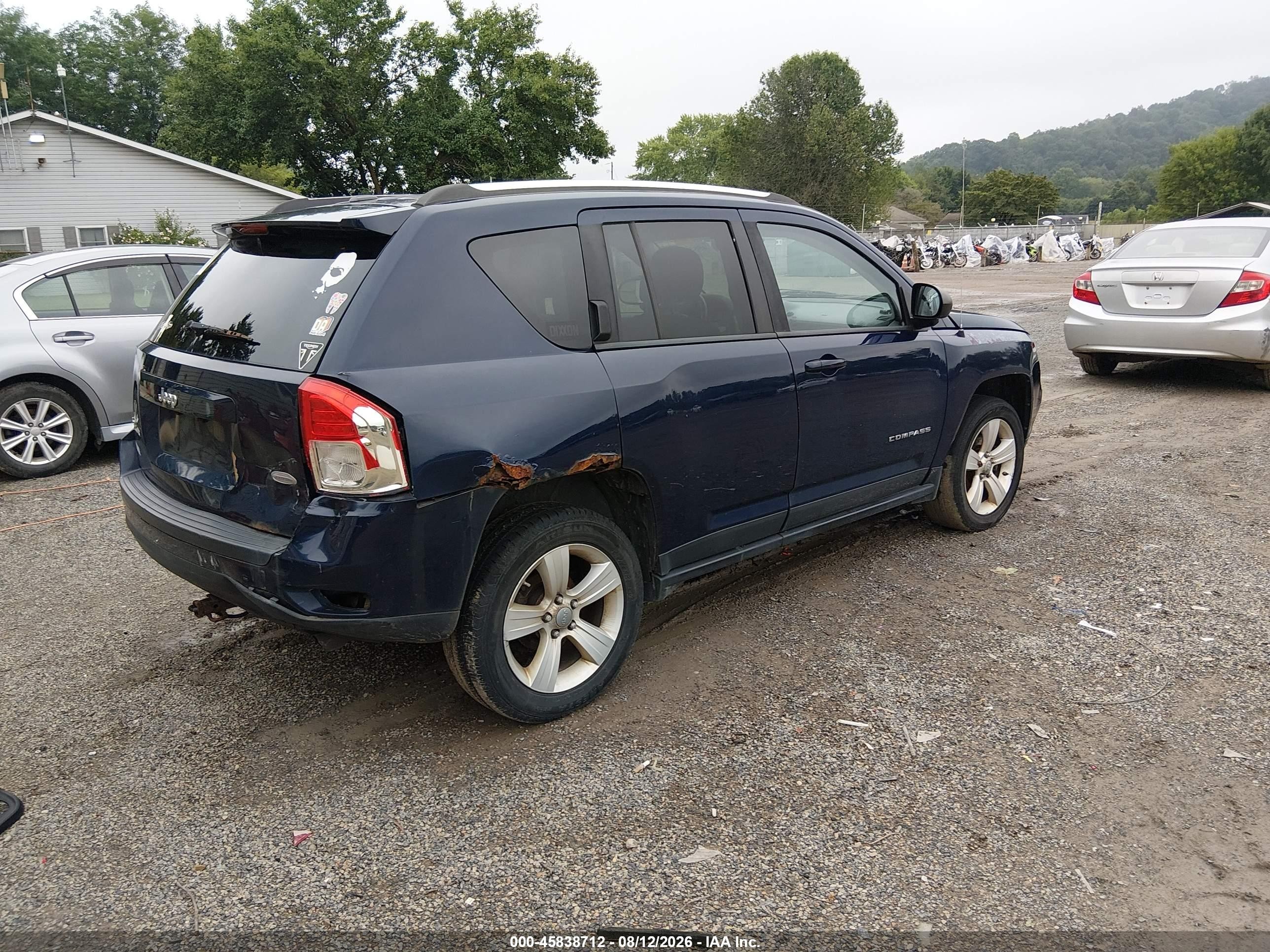 2012 Jeep Compass Latitude Синий vin: 1C4NJDEB3CD613084