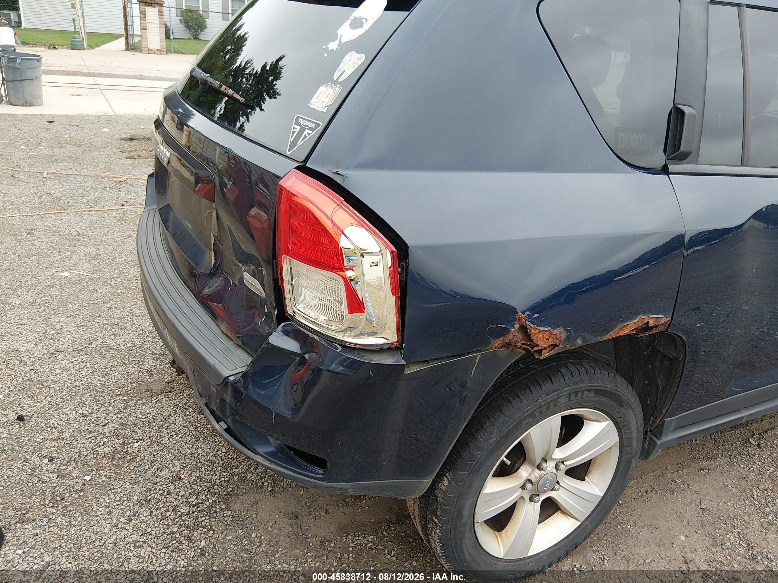 2012 Jeep Compass Latitude Синий vin: 1C4NJDEB3CD613084