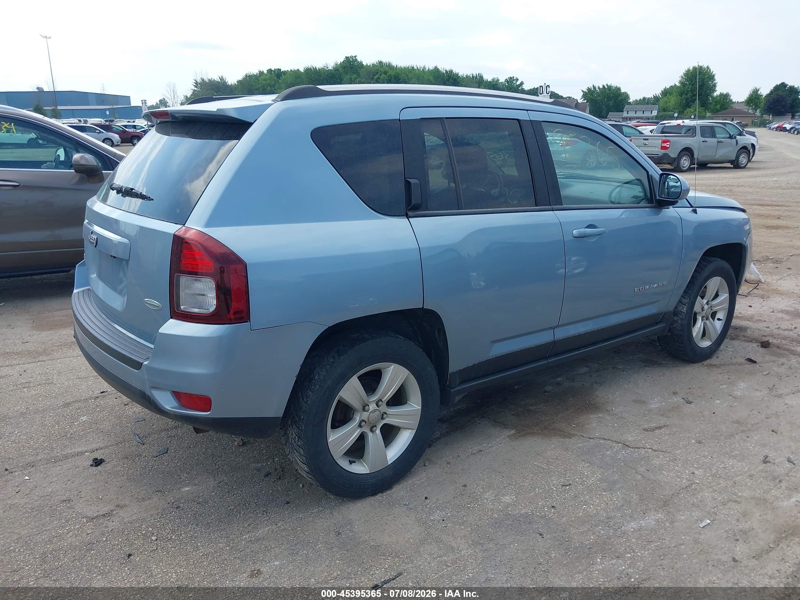 2014 Jeep Compass Latitude Light Blue vin: 1C4NJDEB3ED555061