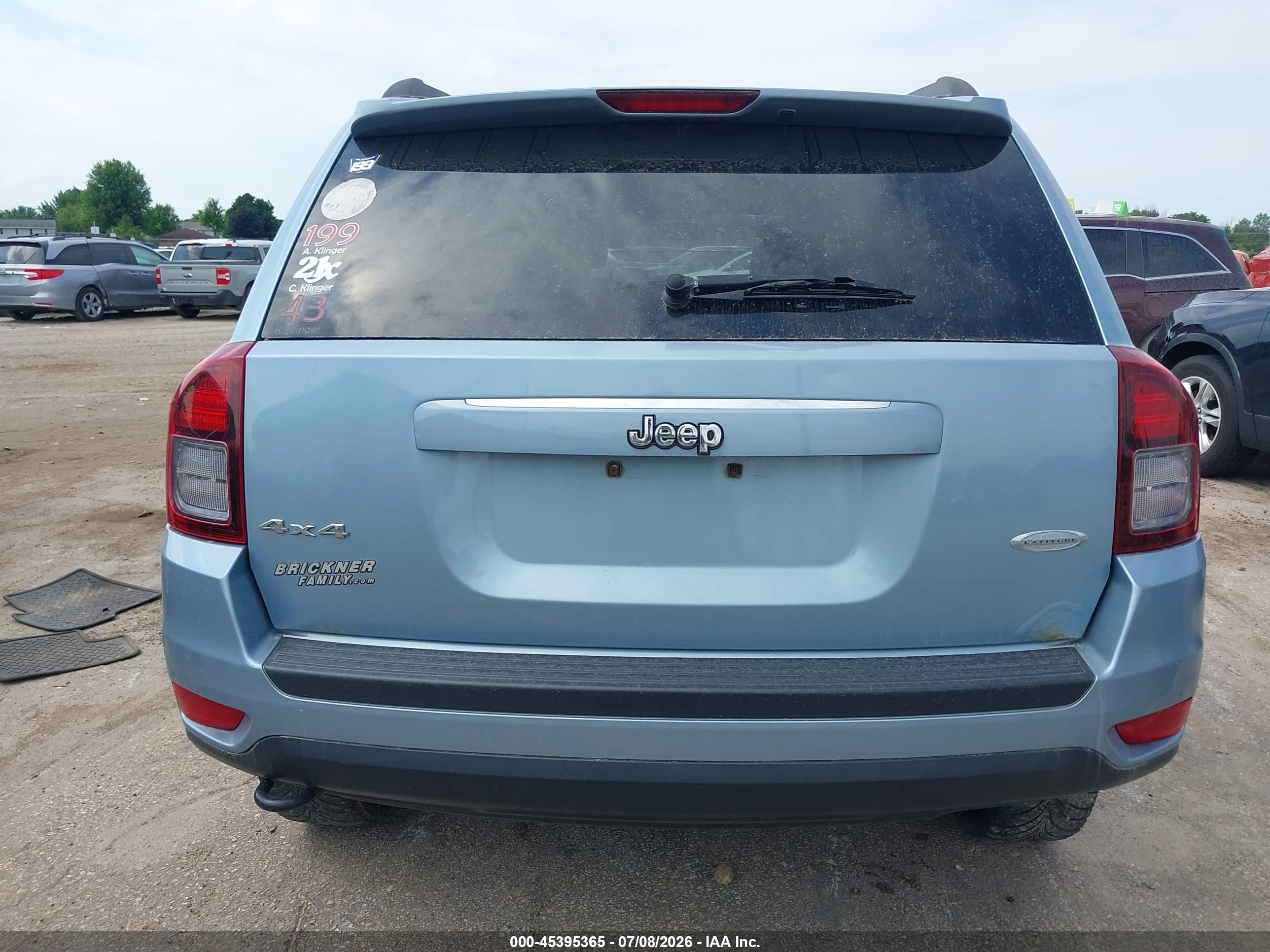 2014 Jeep Compass Latitude Light Blue vin: 1C4NJDEB3ED555061