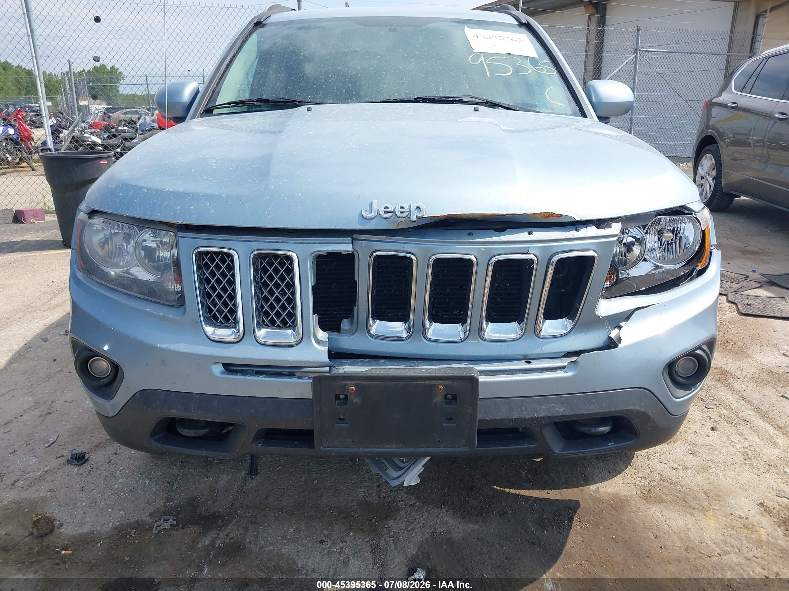 2014 Jeep Compass Latitude Light Blue vin: 1C4NJDEB3ED555061