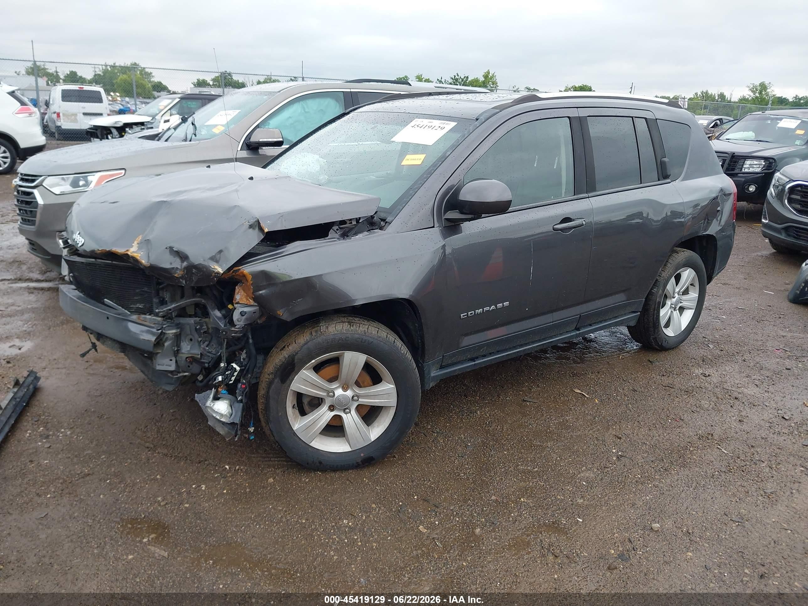 2015 Jeep Compass High Altitude Edition Серый vin: 1C4NJDEB3FD208038
