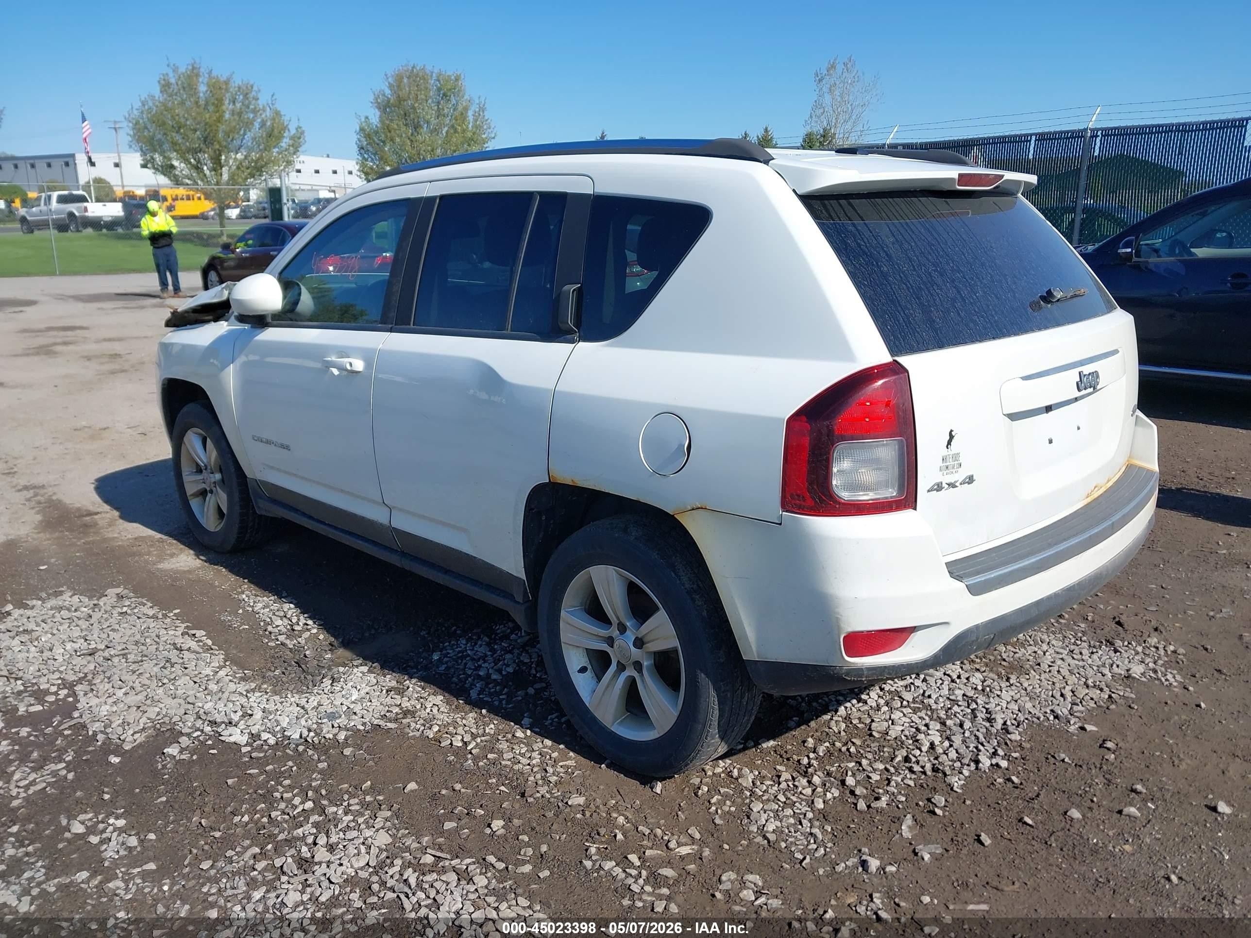 2015 Jeep Compass High Altitude Edition White vin: 1C4NJDEB3FD216866