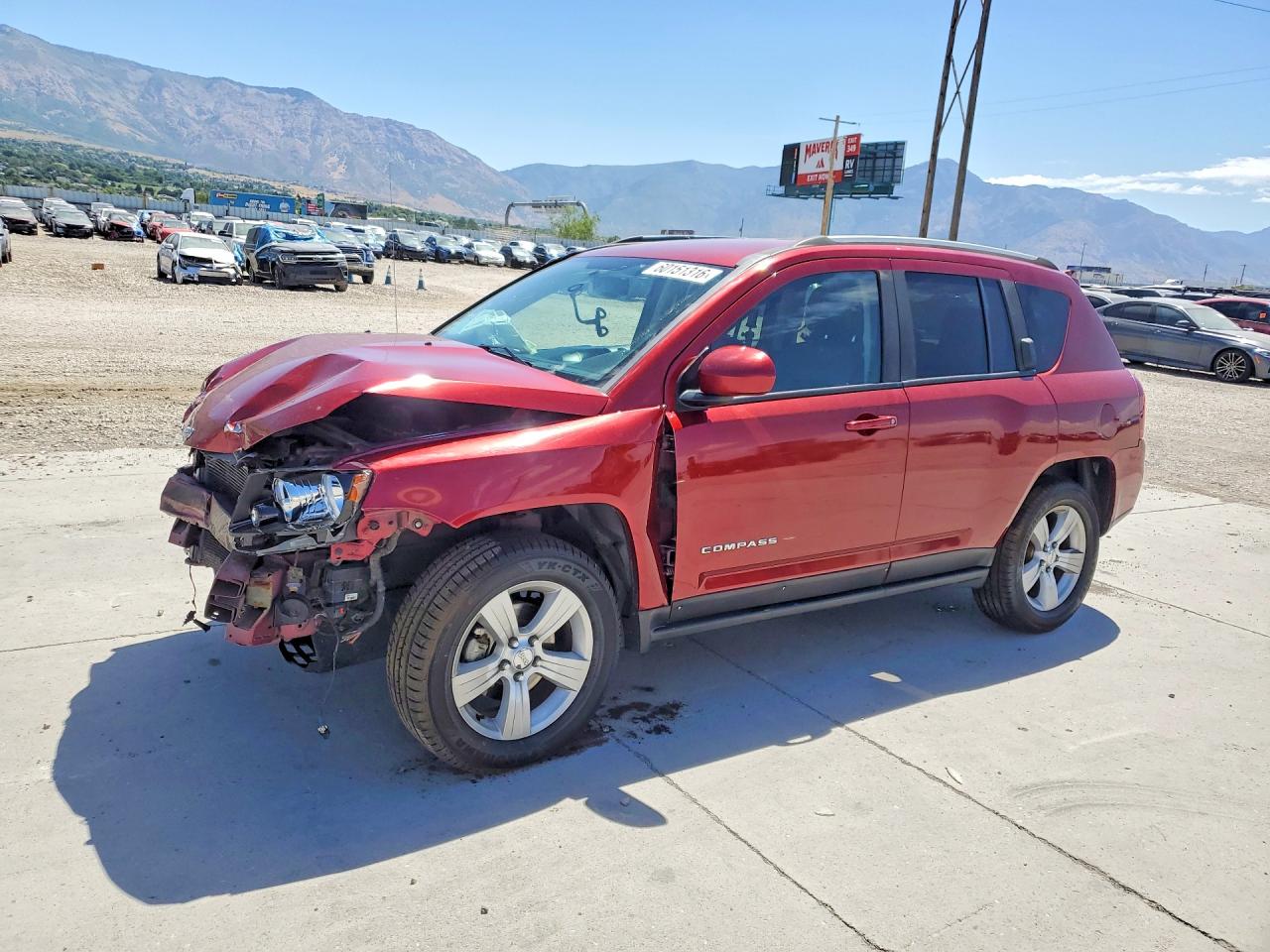 2016 Jeep Compass Latitude Red vin: 1C4NJDEB3GD810424