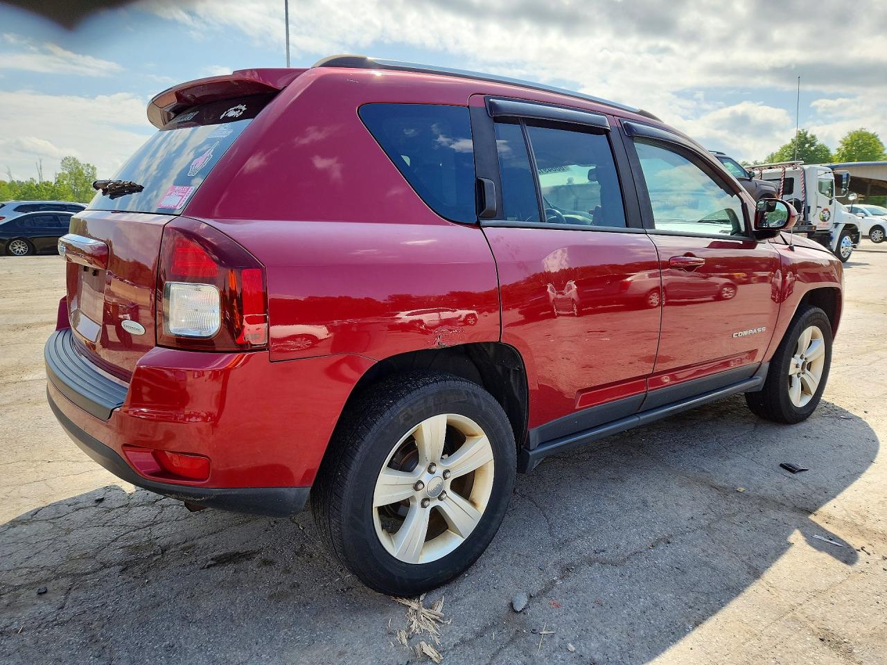 2014 Jeep Compass Latitude Red vin: 1C4NJDEB4ED641608