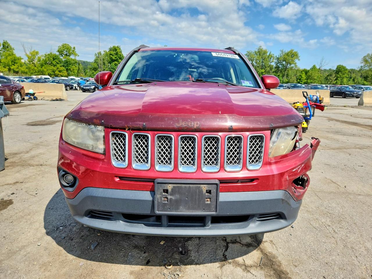 2014 Jeep Compass Latitude Red vin: 1C4NJDEB4ED641608