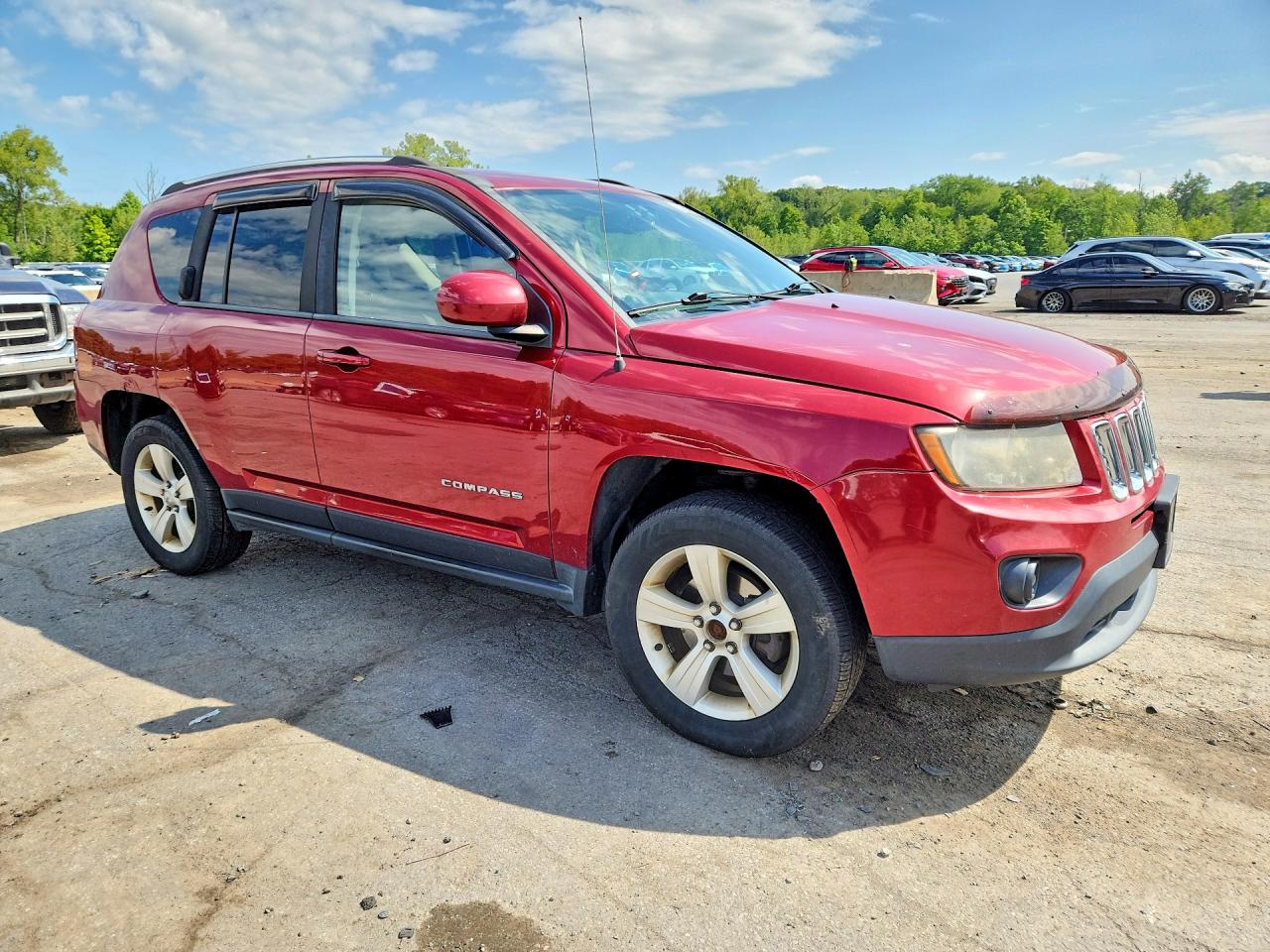 2014 Jeep Compass Latitude Red vin: 1C4NJDEB4ED641608
