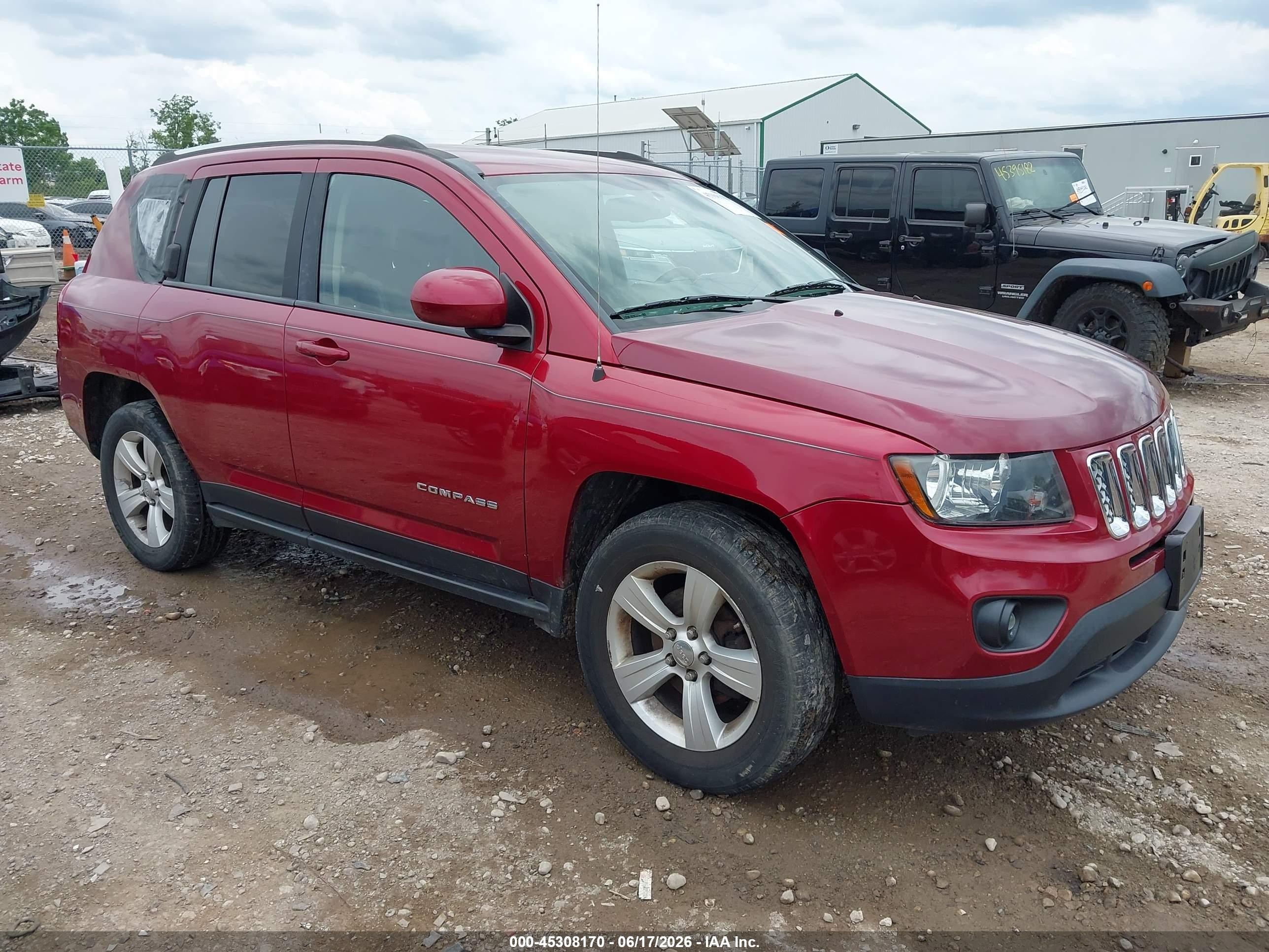 2014 Jeep Compass Latitude Red vin: 1C4NJDEB4ED722530