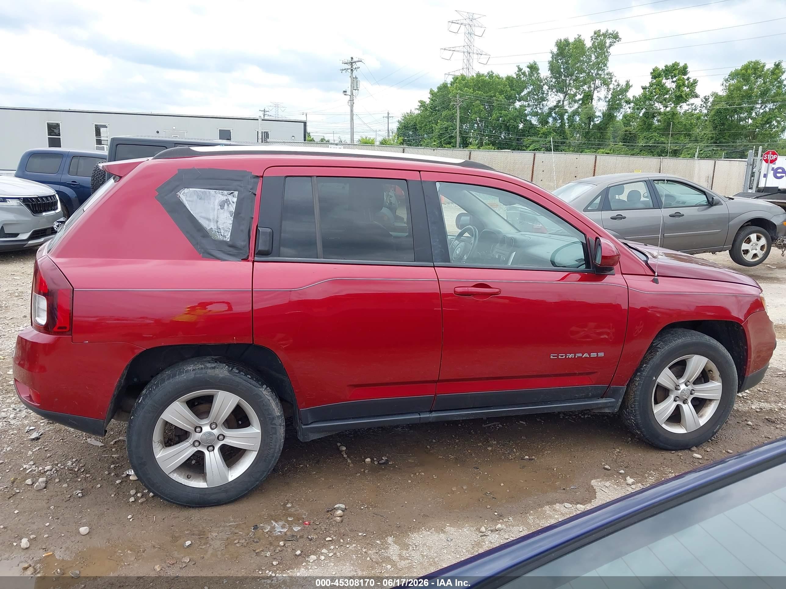 2014 Jeep Compass Latitude Red vin: 1C4NJDEB4ED722530