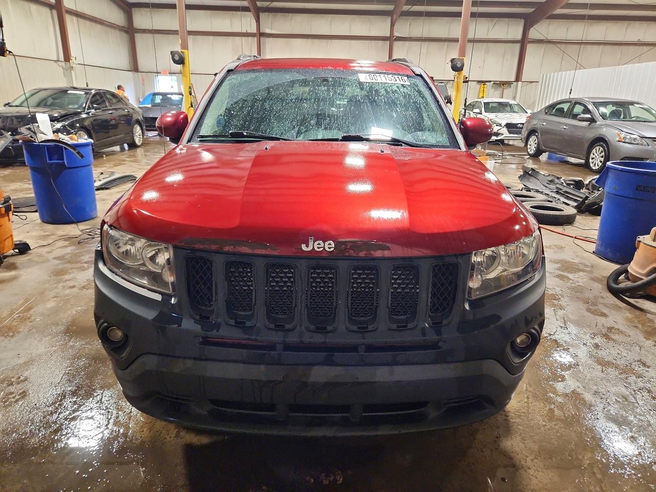 2014 Jeep Compass Latitude Red vin: 1C4NJDEB4ED784526