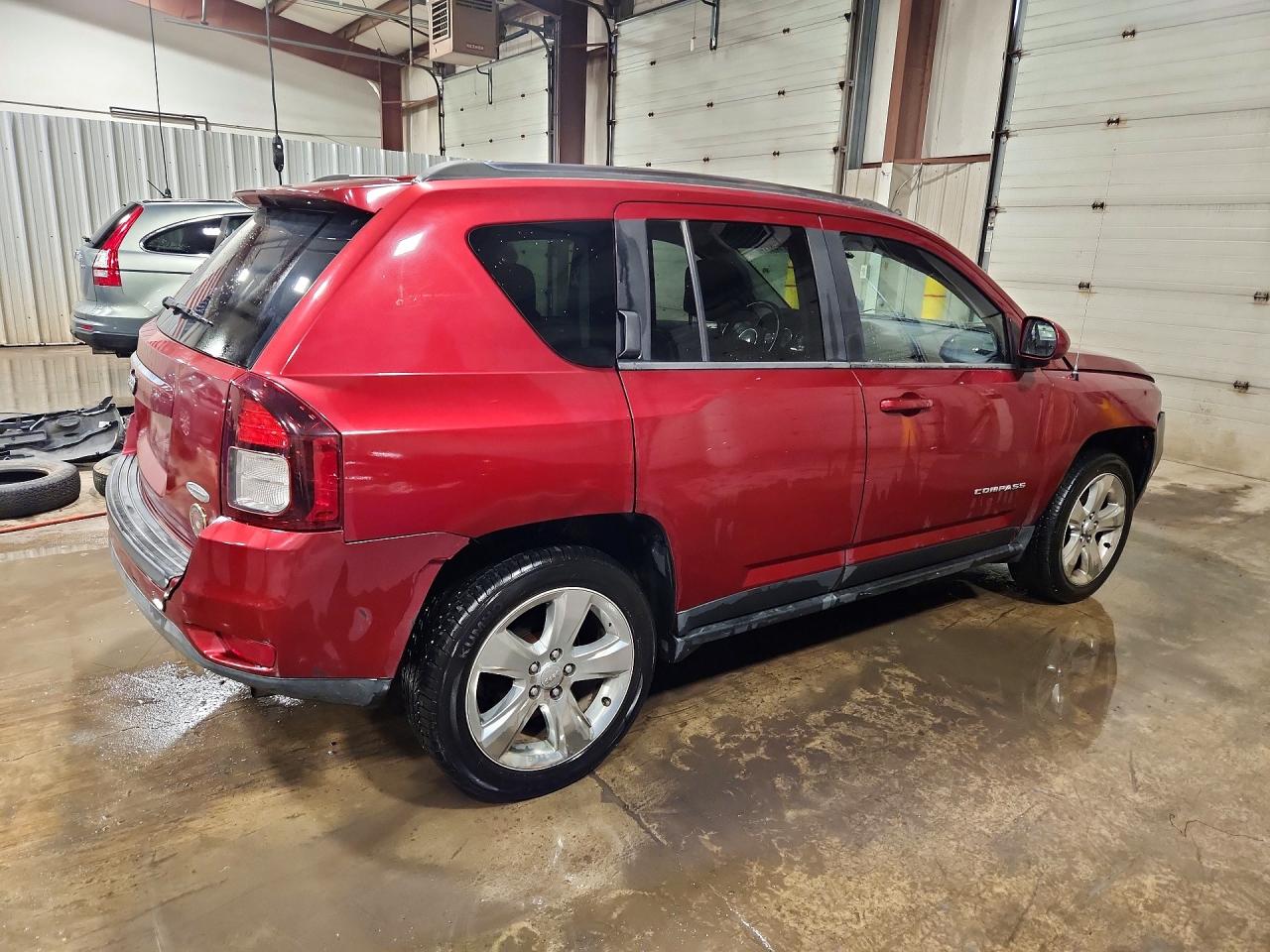 2014 Jeep Compass Latitude Red vin: 1C4NJDEB4ED784526