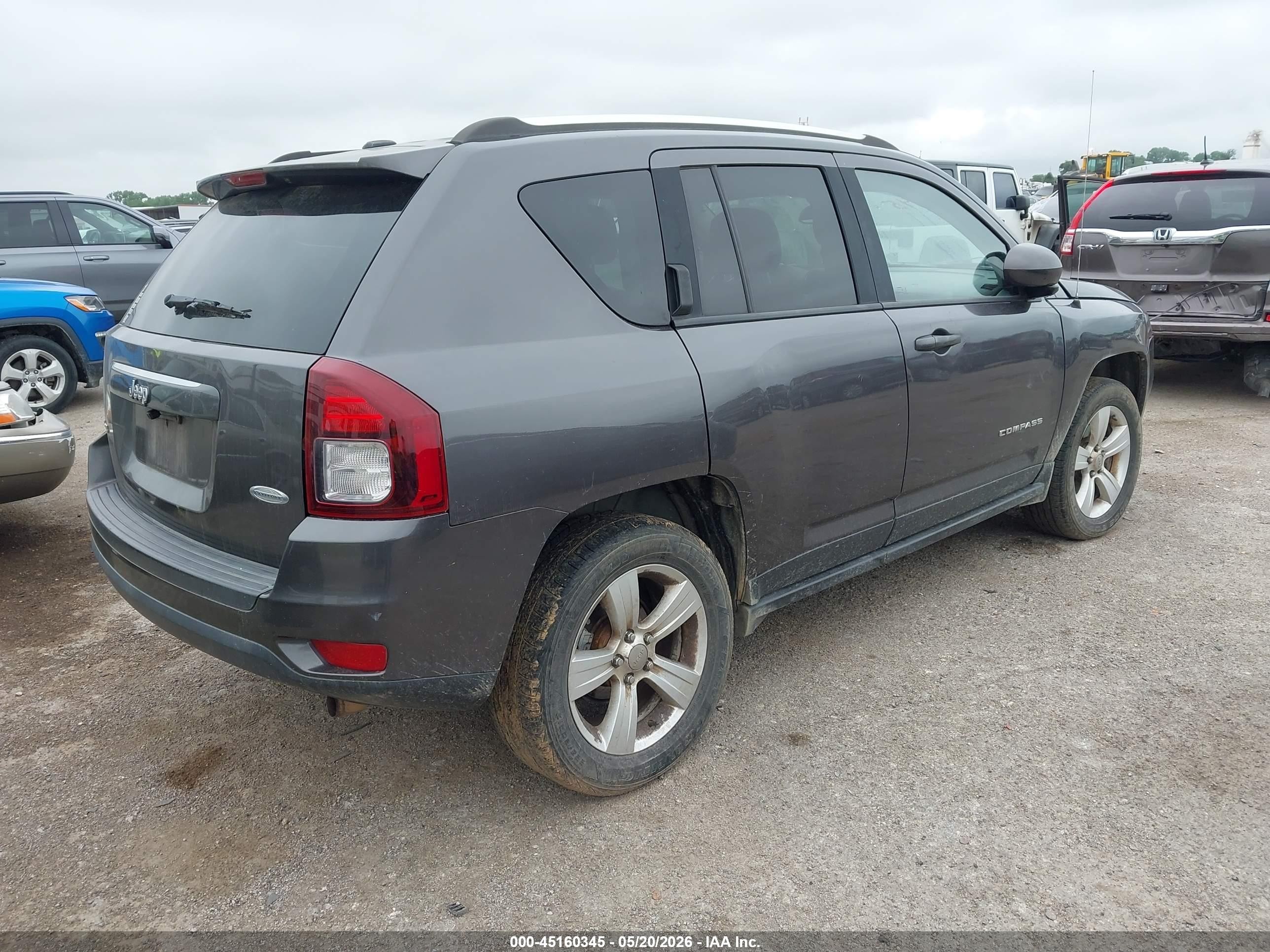2014 Jeep Compass Latitude Gray vin: 1C4NJDEB4ED827164