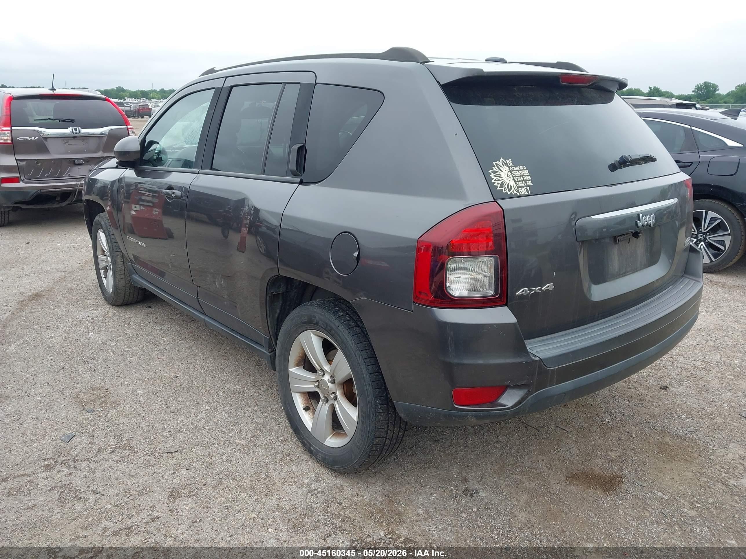 2014 Jeep Compass Latitude Gray vin: 1C4NJDEB4ED827164