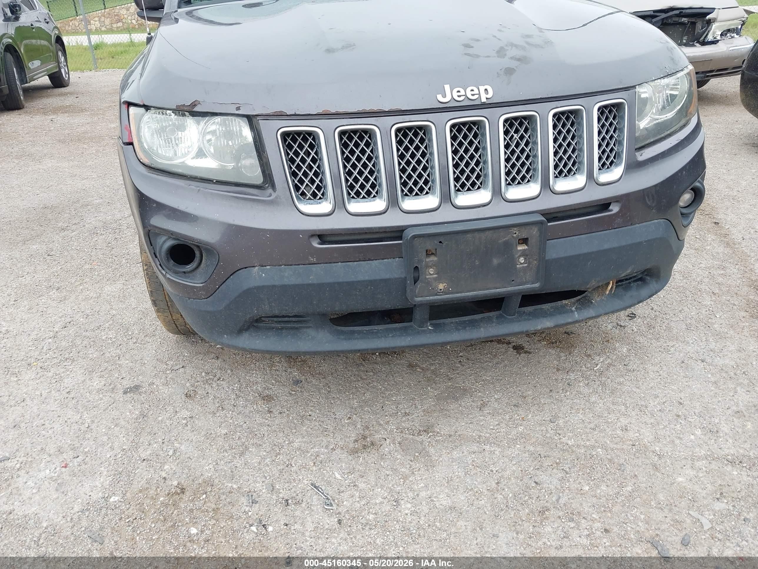 2014 Jeep Compass Latitude Gray vin: 1C4NJDEB4ED827164