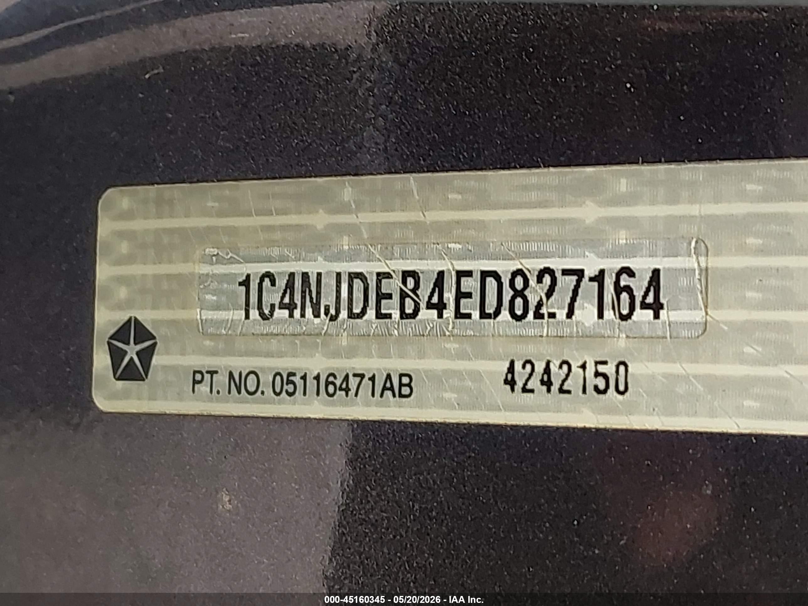 2014 Jeep Compass Latitude Gray vin: 1C4NJDEB4ED827164