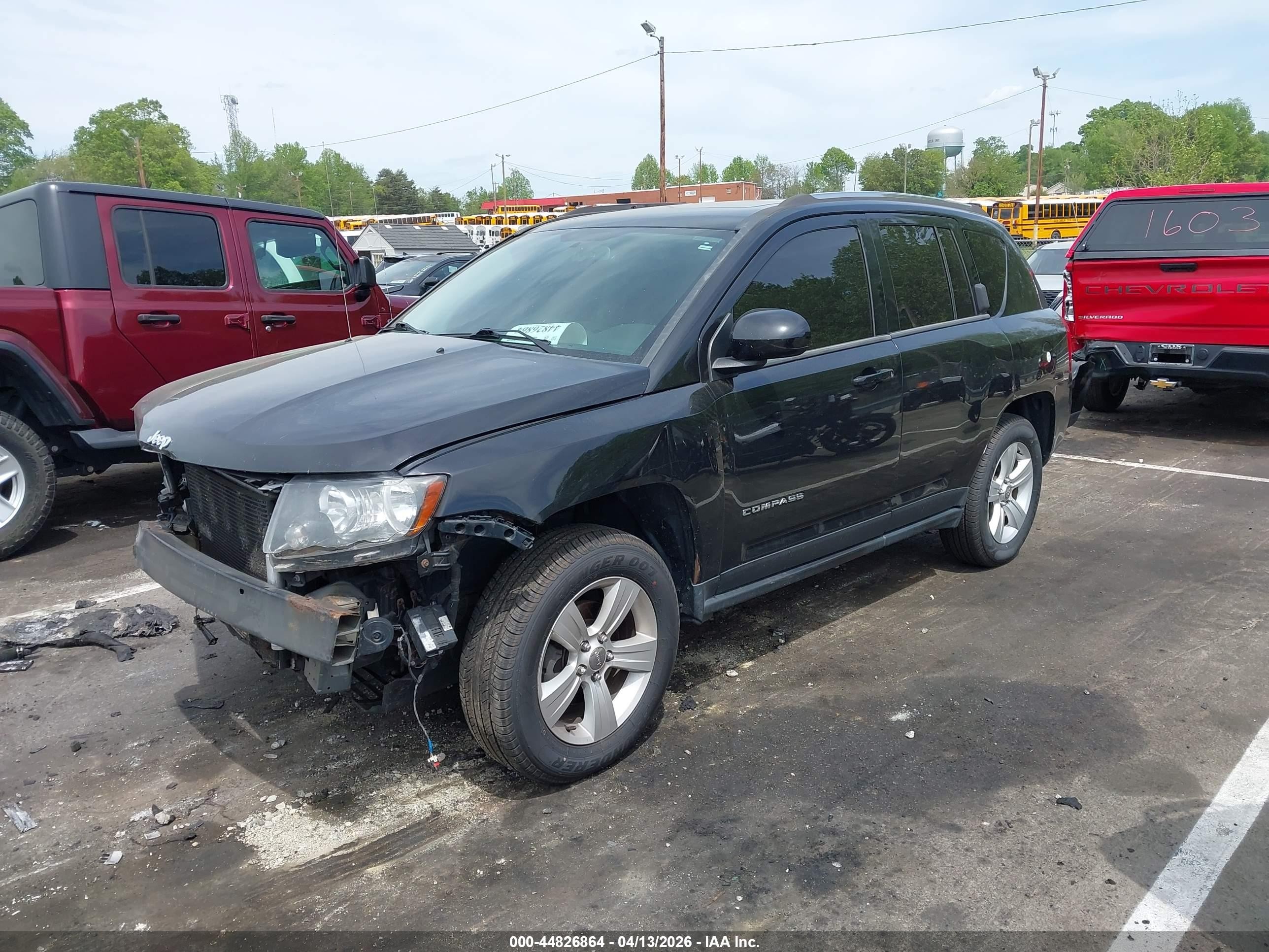 2014 Jeep Compass Latitude Black vin: 1C4NJDEB4ED884089
