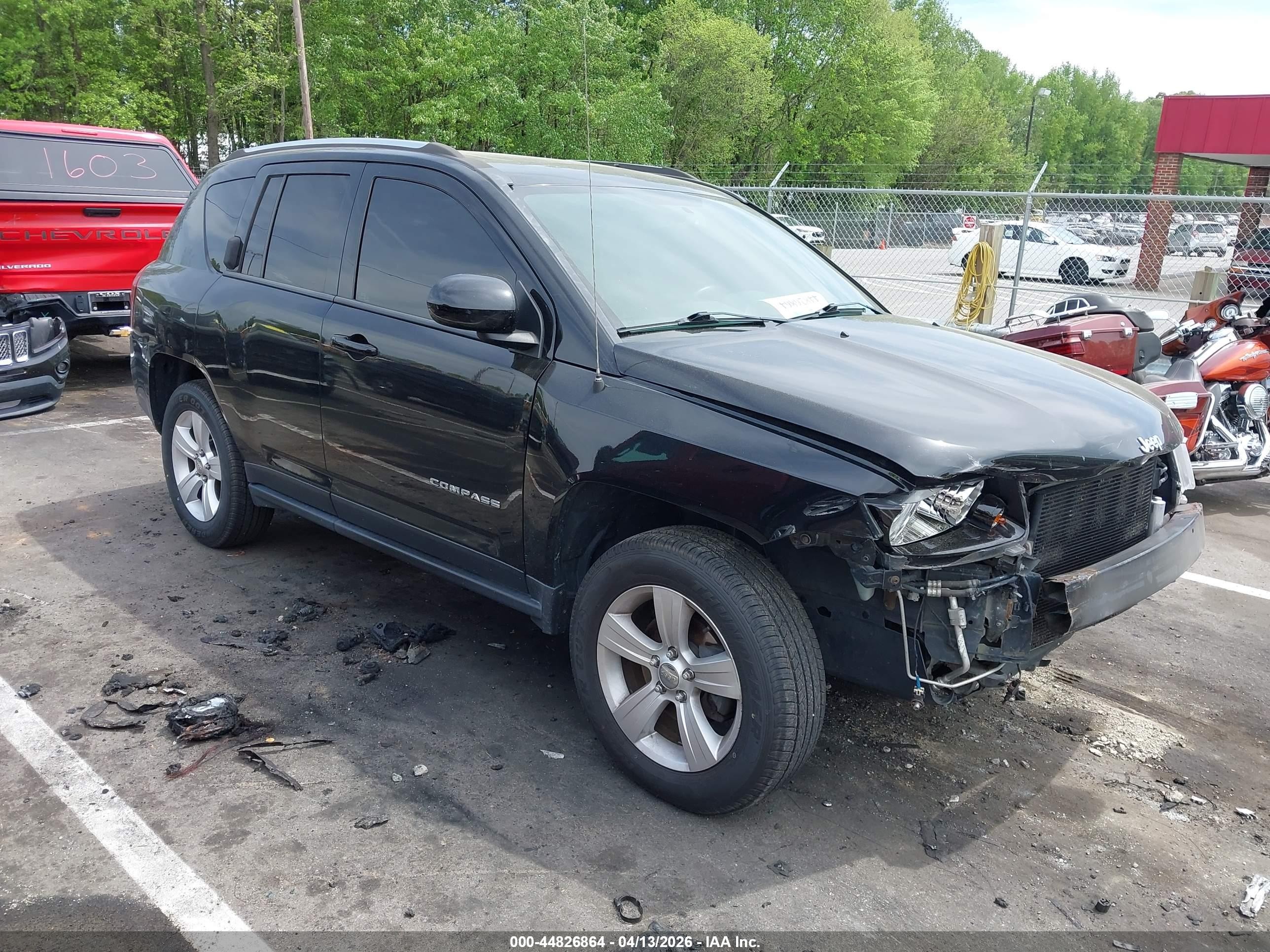 2014 Jeep Compass Latitude Black vin: 1C4NJDEB4ED884089