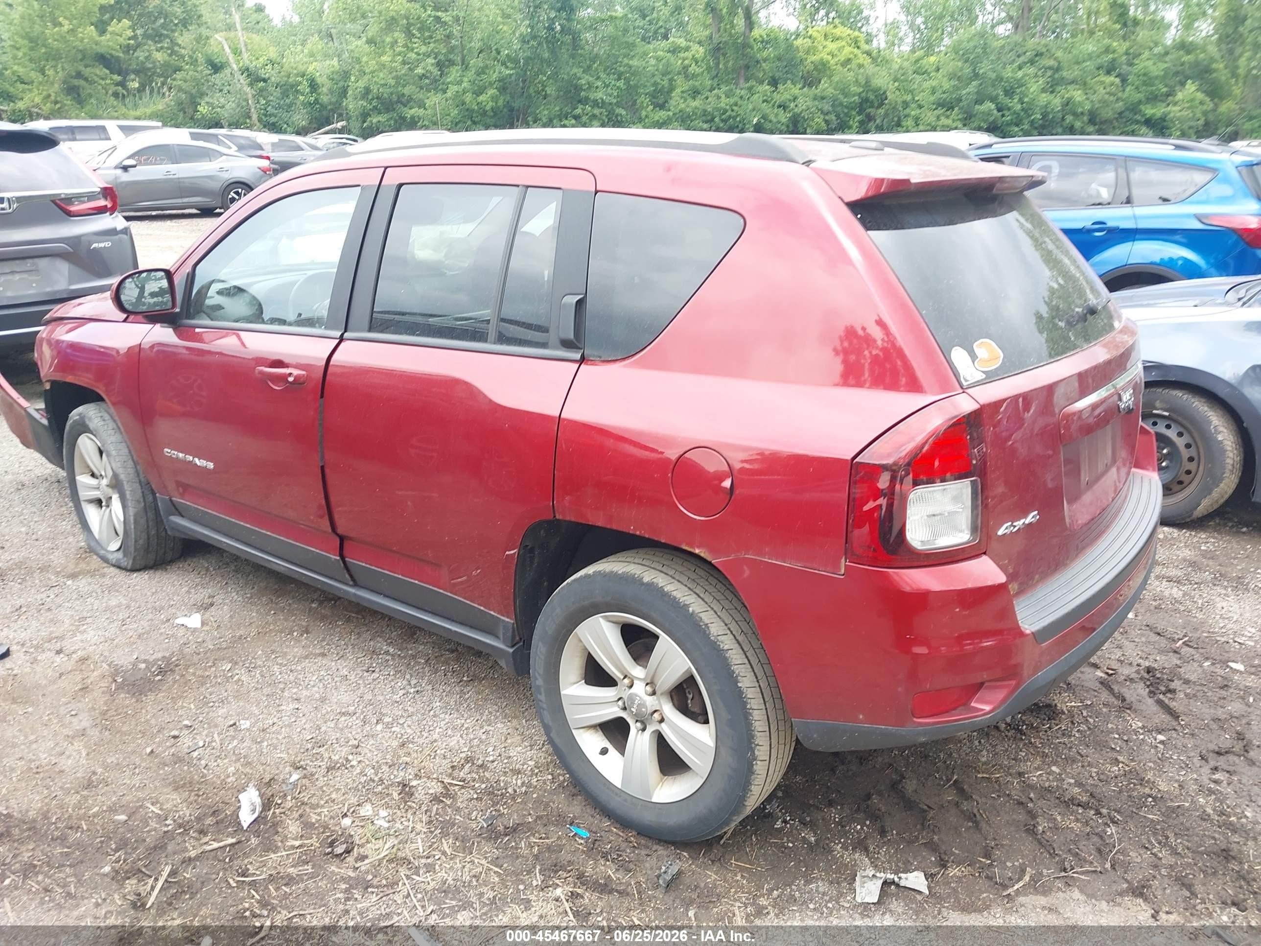 2014 Jeep Compass Latitude Красный vin: 1C4NJDEB4ED898171