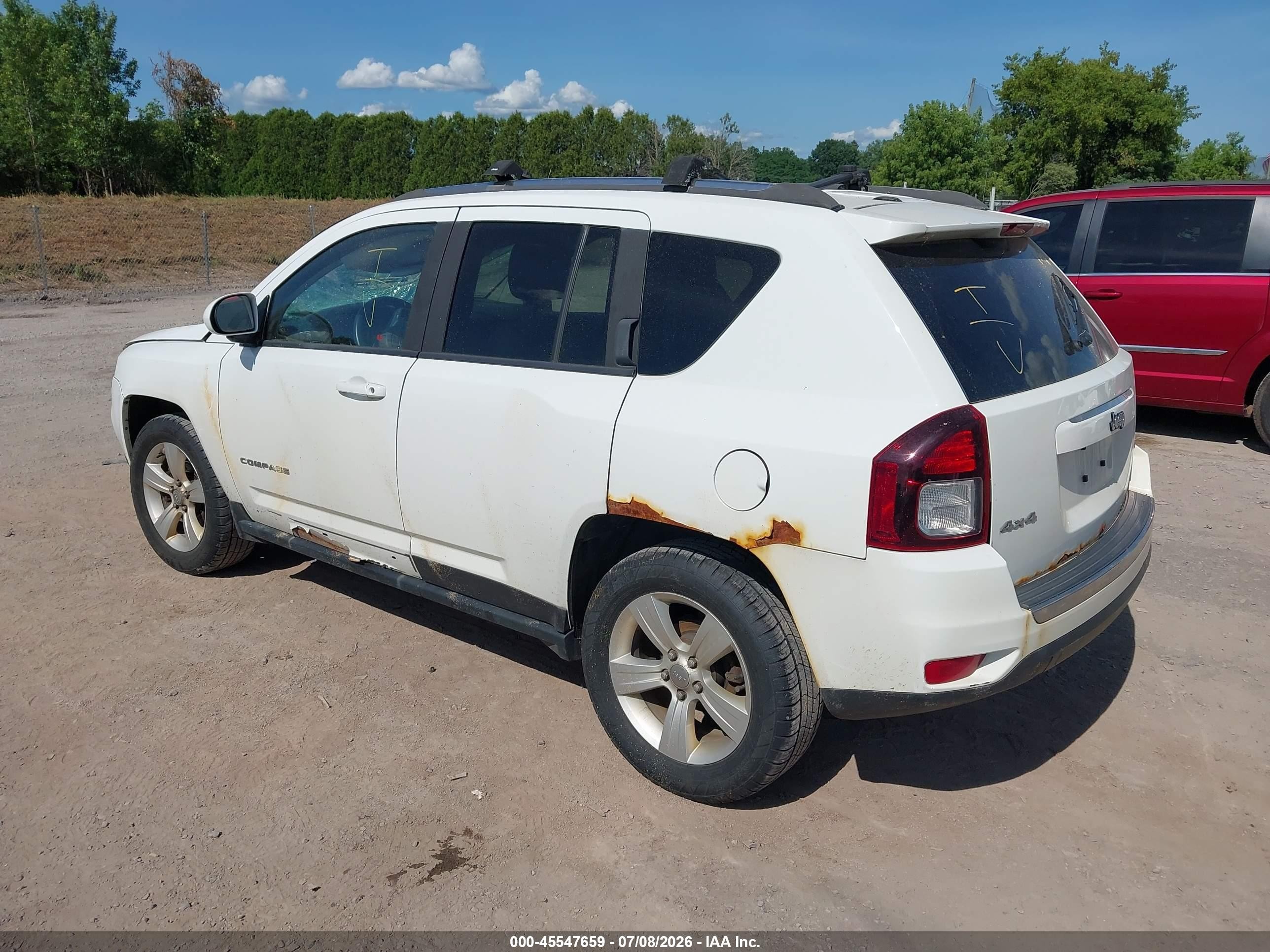 2015 Jeep Compass High Altitude Edition White vin: 1C4NJDEB4FD304163