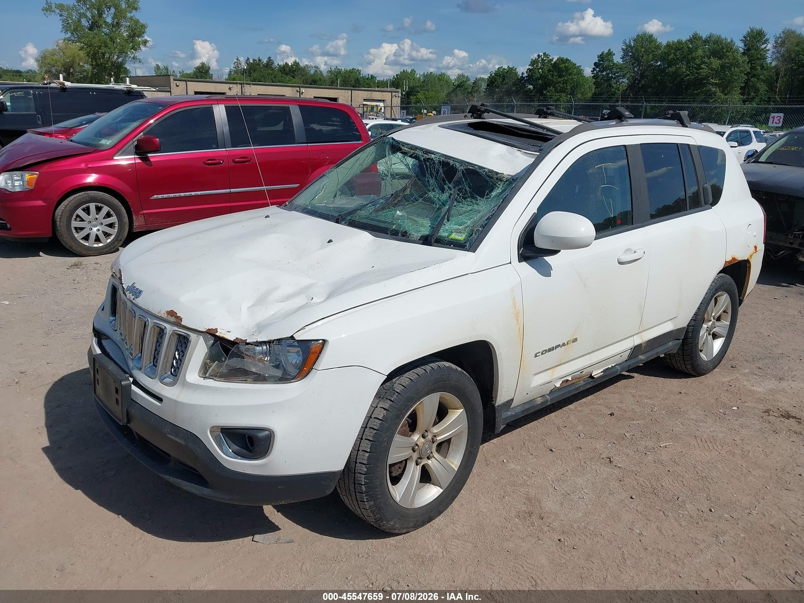 2015 Jeep Compass High Altitude Edition White vin: 1C4NJDEB4FD304163