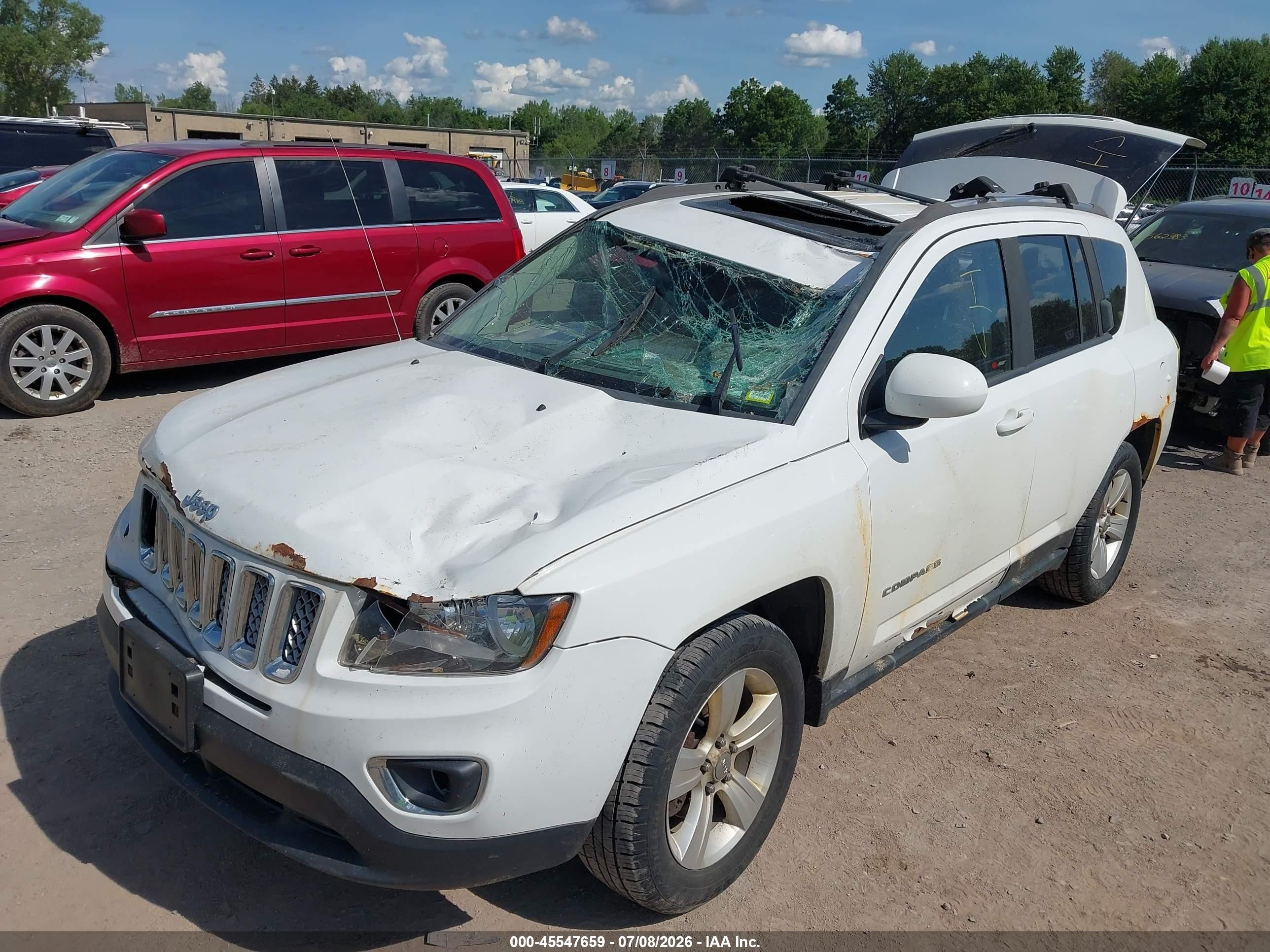 2015 Jeep Compass High Altitude Edition White vin: 1C4NJDEB4FD304163