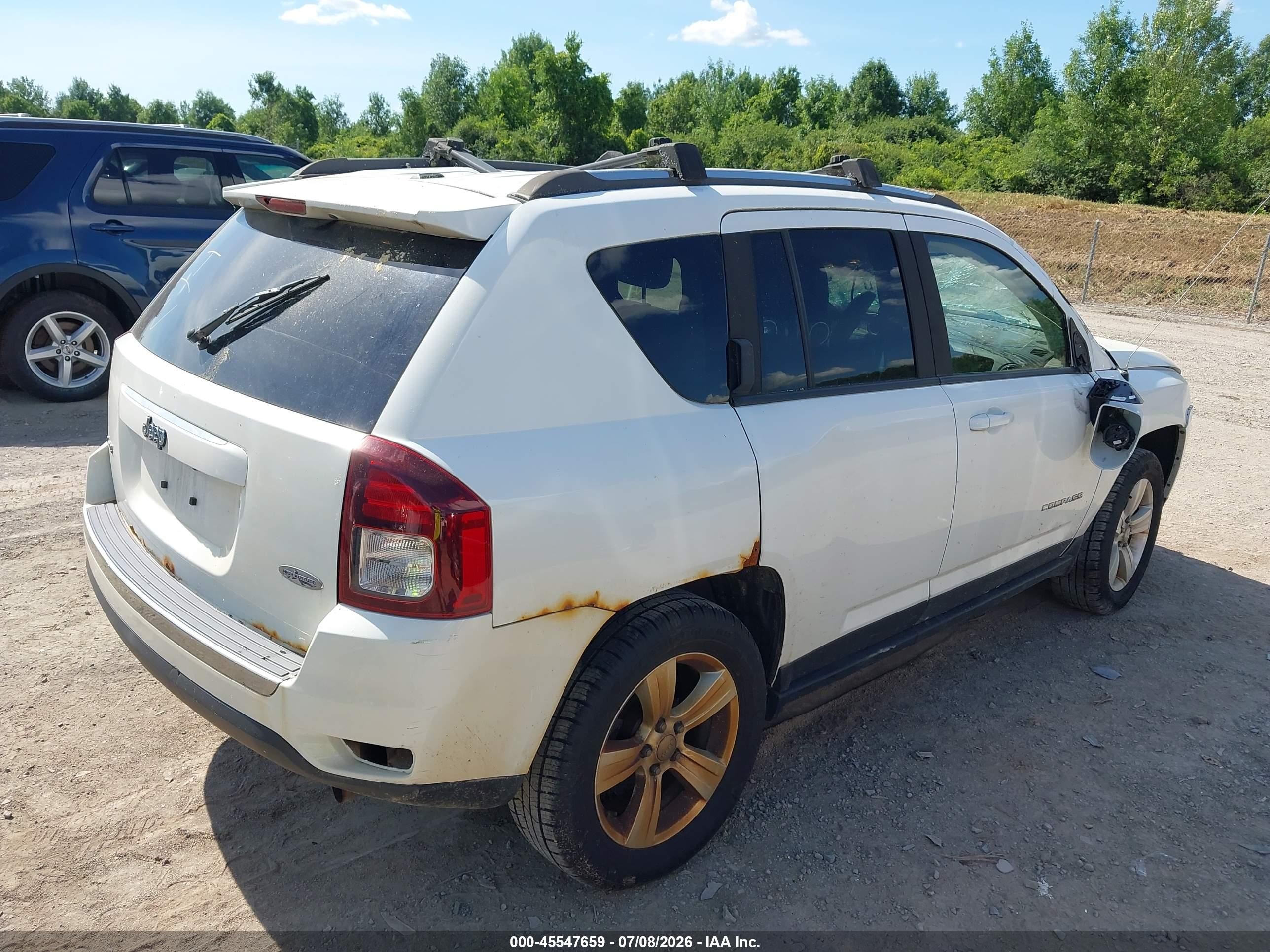 2015 Jeep Compass High Altitude Edition White vin: 1C4NJDEB4FD304163