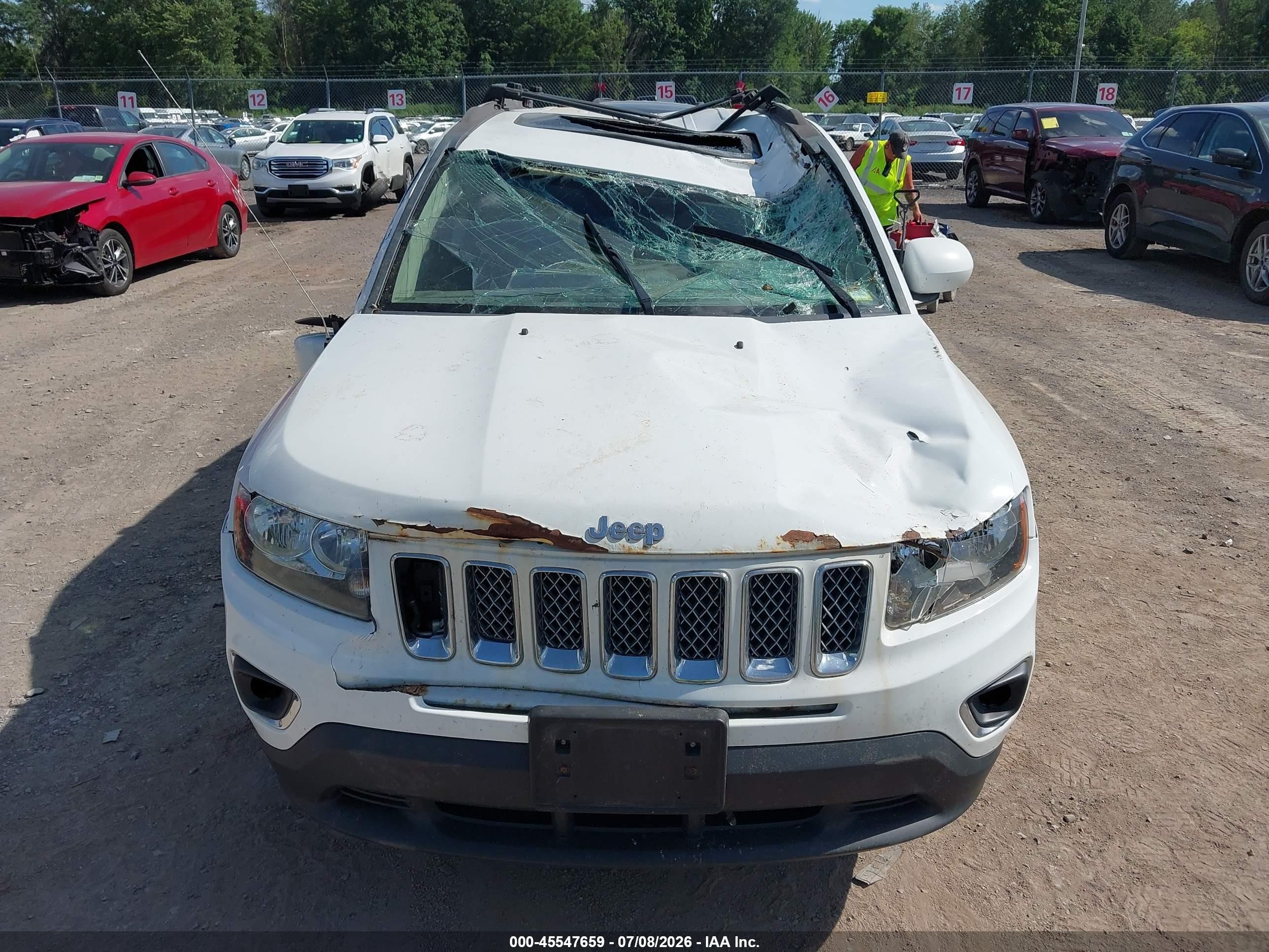 2015 Jeep Compass High Altitude Edition White vin: 1C4NJDEB4FD304163