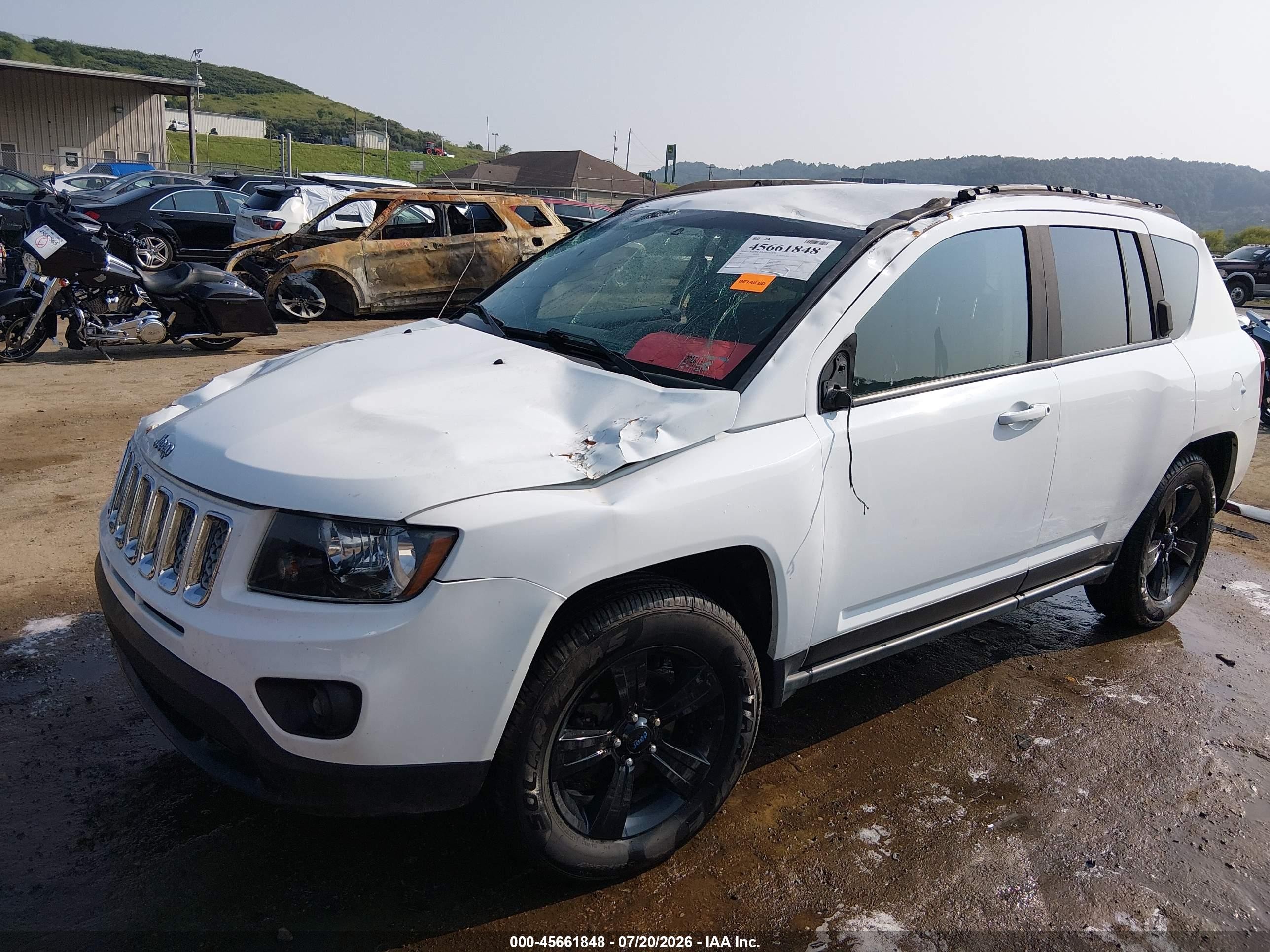 2015 Jeep Compass Latitude White vin: 1C4NJDEB4FD357171
