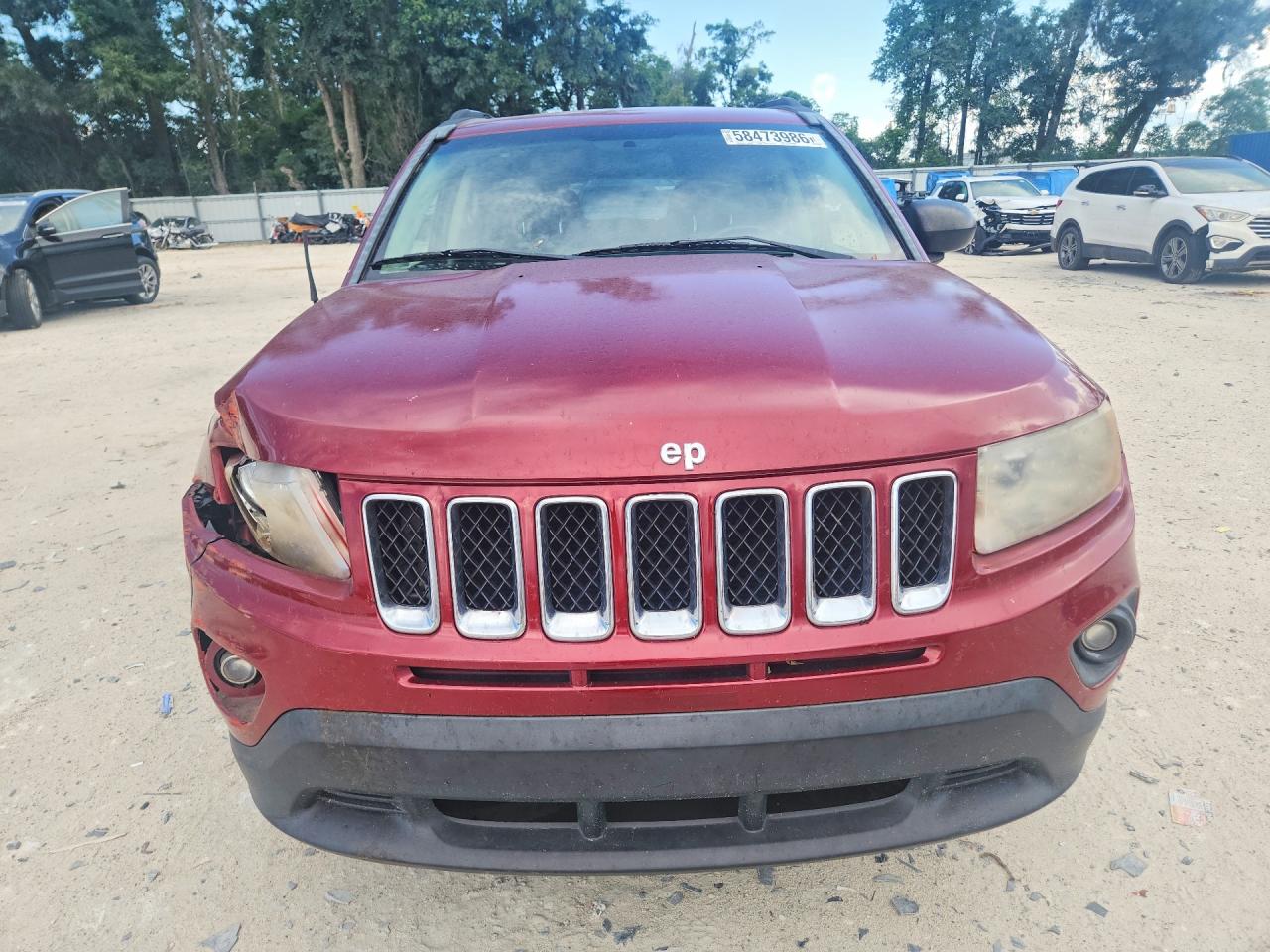 2012 Jeep Compass Latitude Red vin: 1C4NJDEB5CD525153