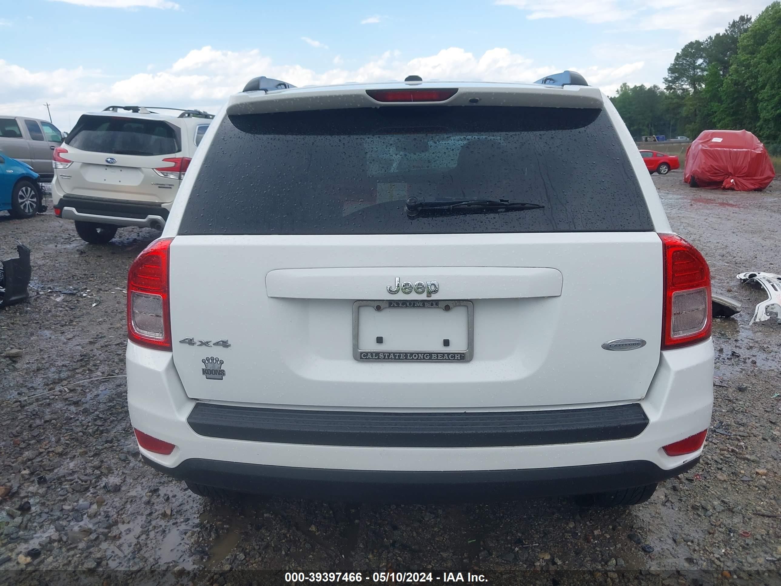 2013 Jeep Compass Latitude Белый vin: 1C4NJDEB5DD190350