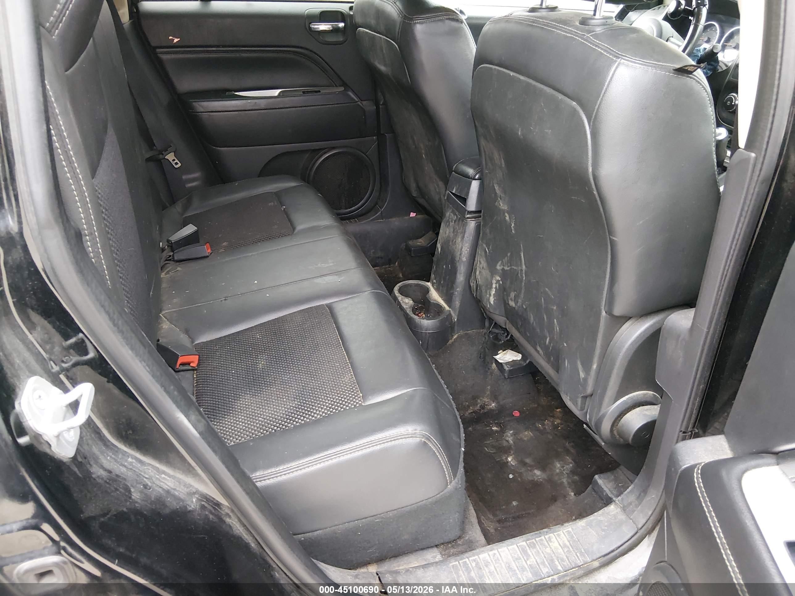 2014 Jeep Compass Latitude Black vin: 1C4NJDEB5ED659678