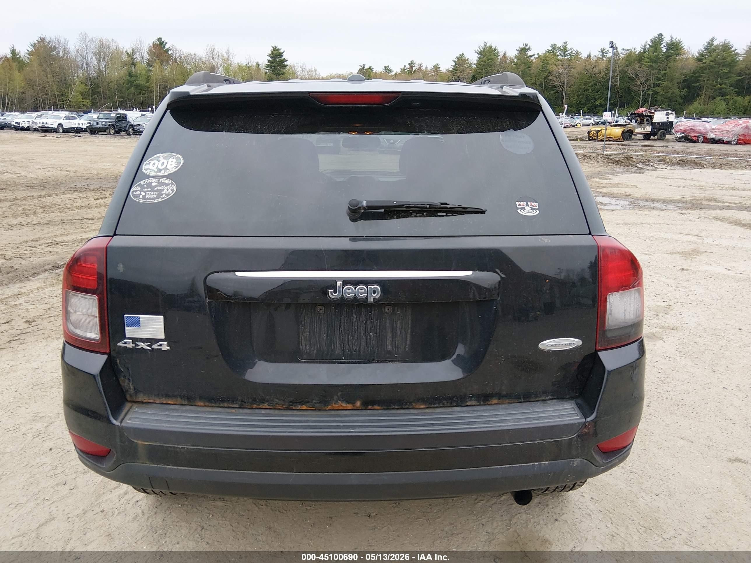 2014 Jeep Compass Latitude Black vin: 1C4NJDEB5ED659678