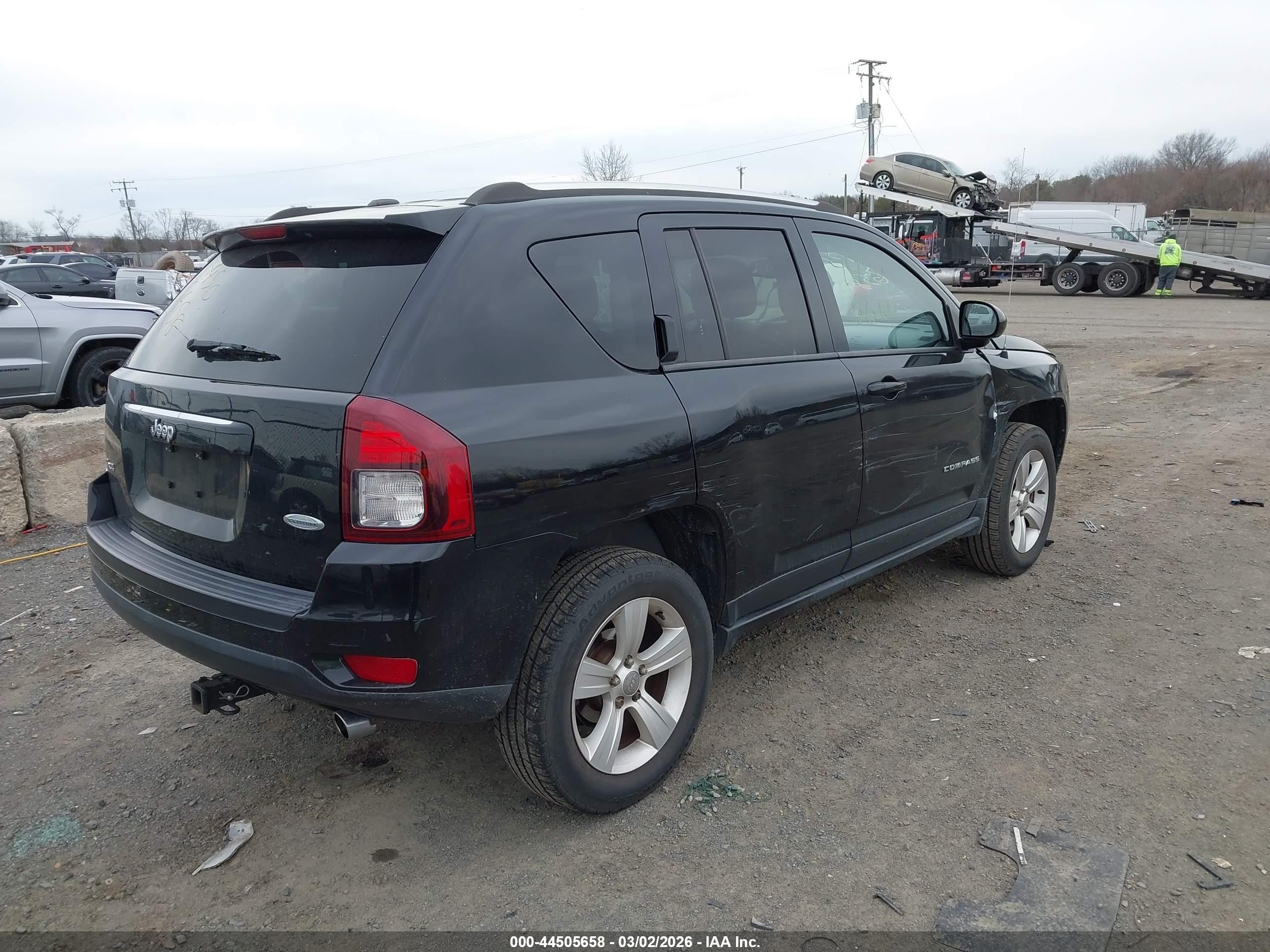2014 Jeep Compass Latitude Black vin: 1C4NJDEB5ED846659