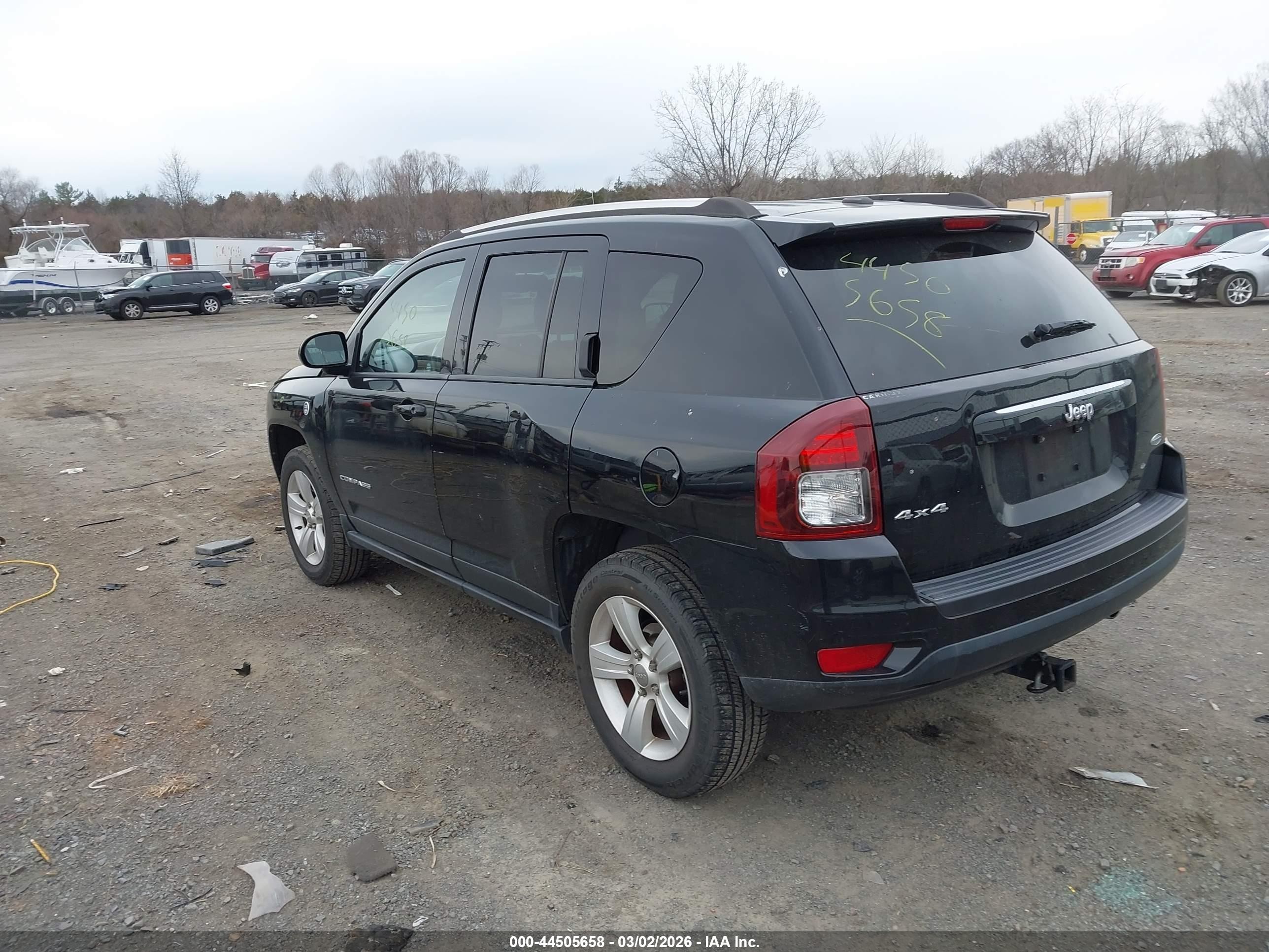 2014 Jeep Compass Latitude Black vin: 1C4NJDEB5ED846659